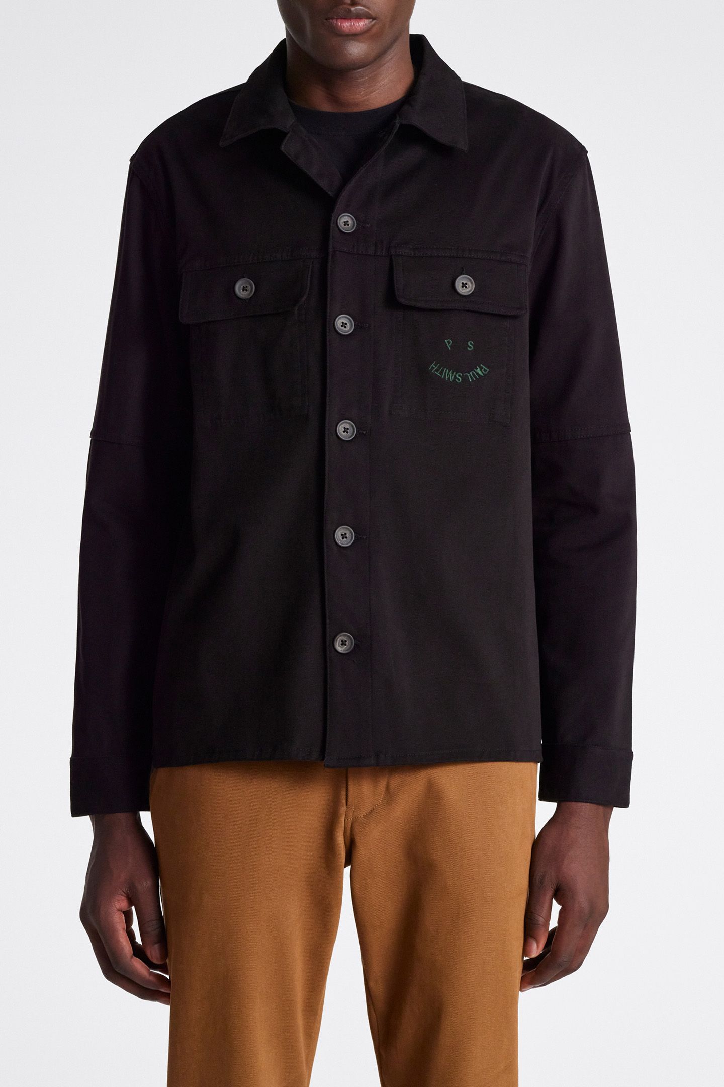 MENS OVER SHIRT BLACK 1