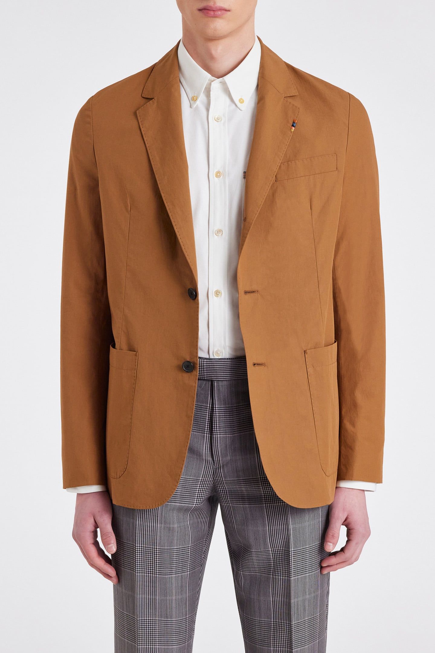 MENS 2BTN SB JACKET TAN 1