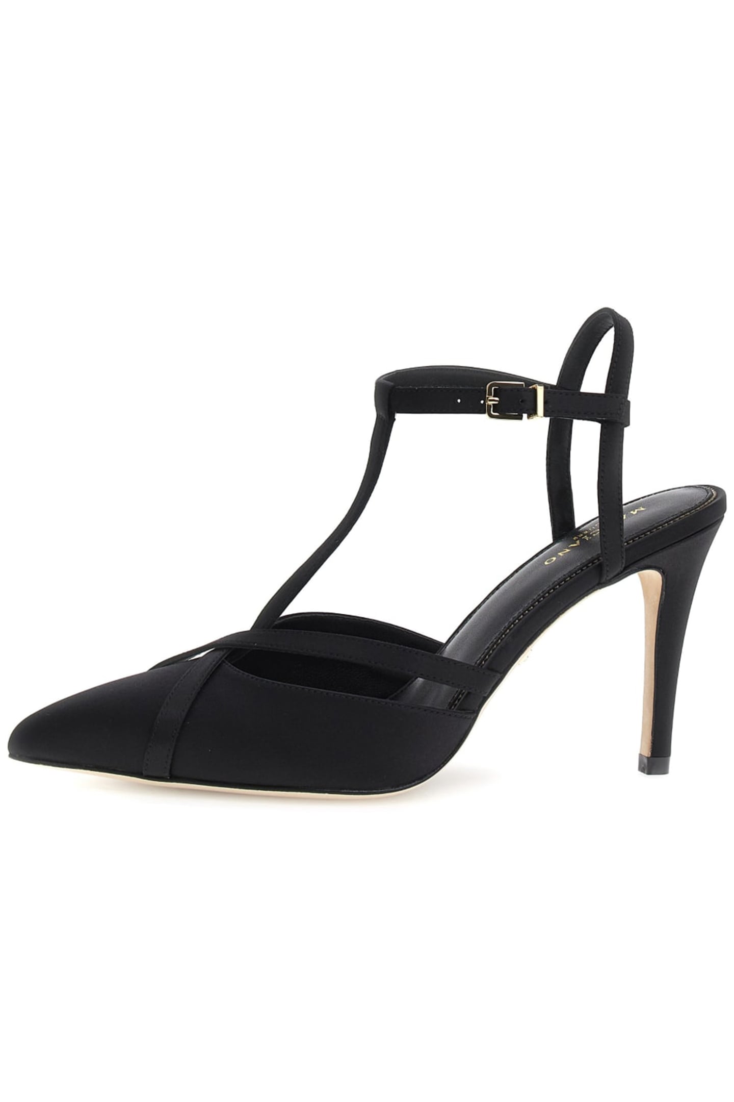 MARCIANO BY GUESS T STRAP PUMP JET BLACK 5