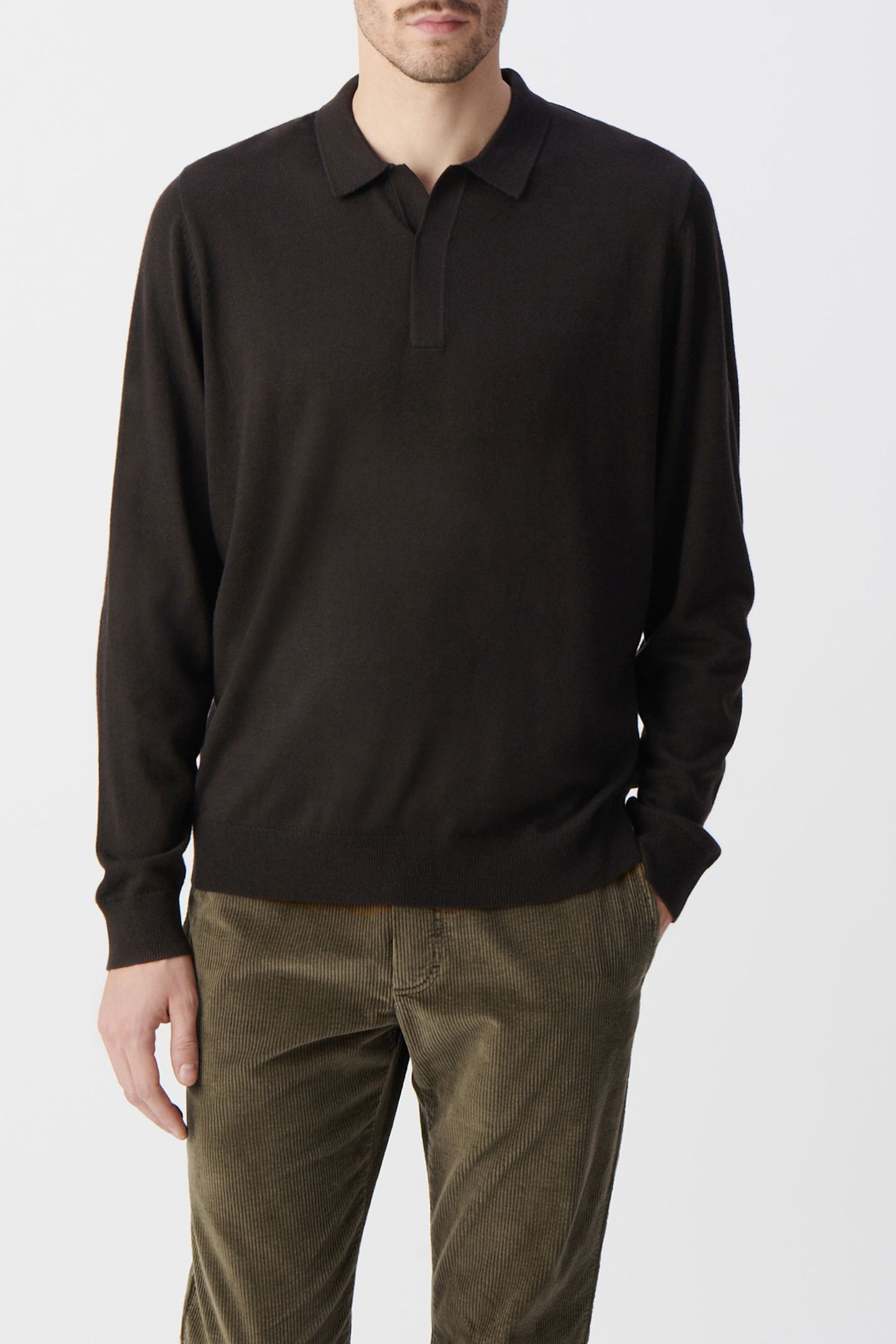 BROWN INTERLOCK POLO SHIRT 1