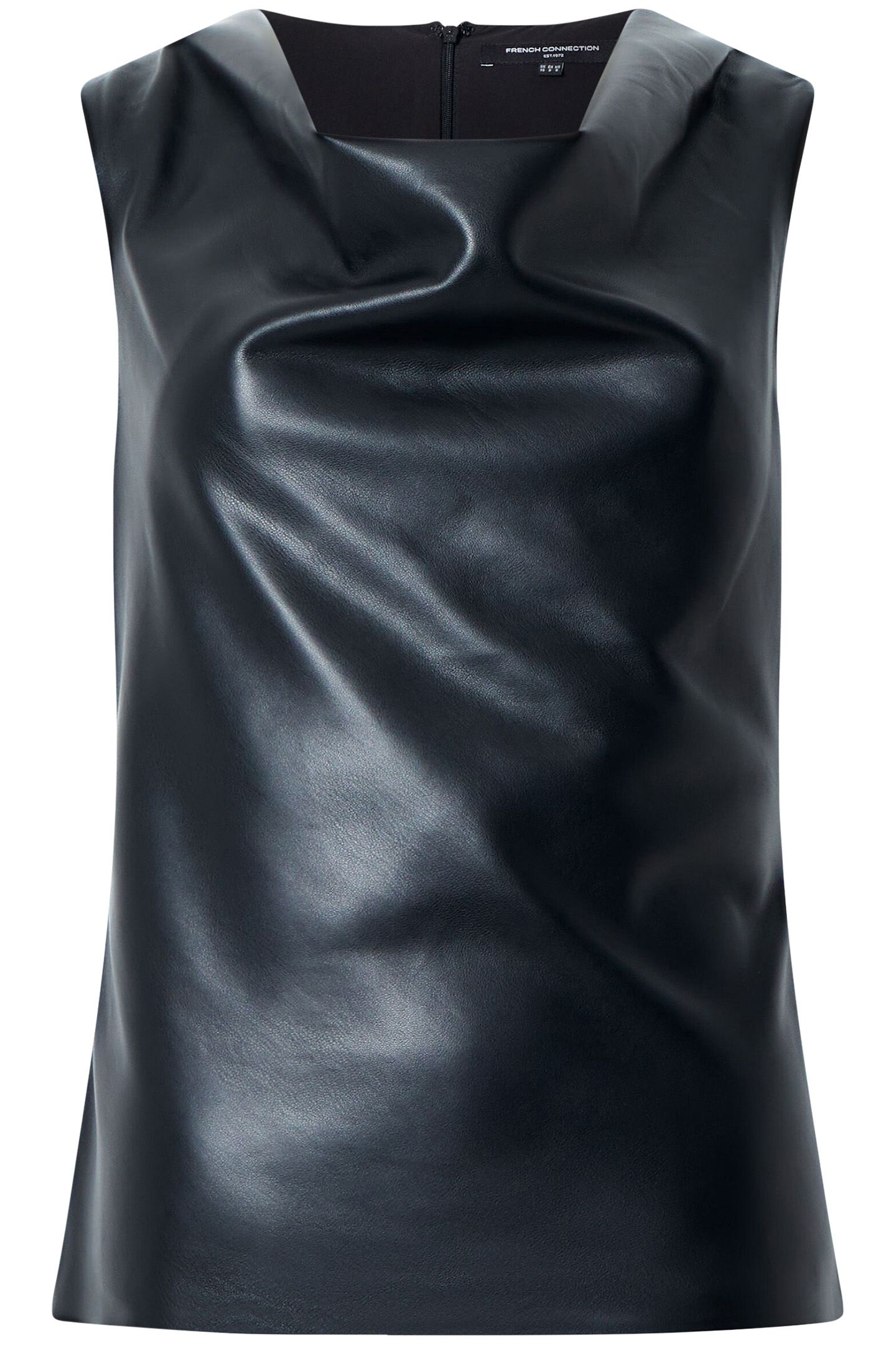ELETTRA PU COWL NK SLVLSS TOP BLACKOUT 4