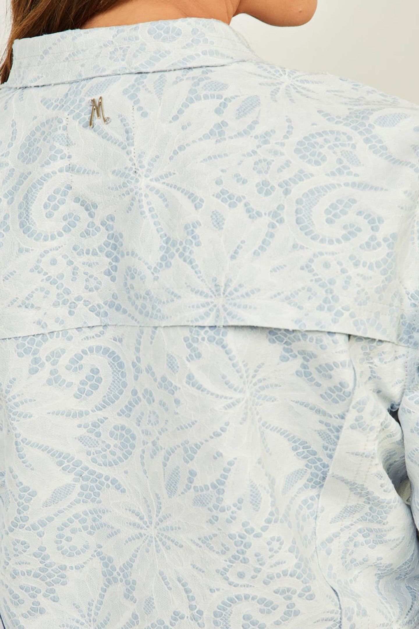 MARCIANO BY GUESS GLAM ROMANTICA JACKE LIGHT WASH DENIM LAC 7