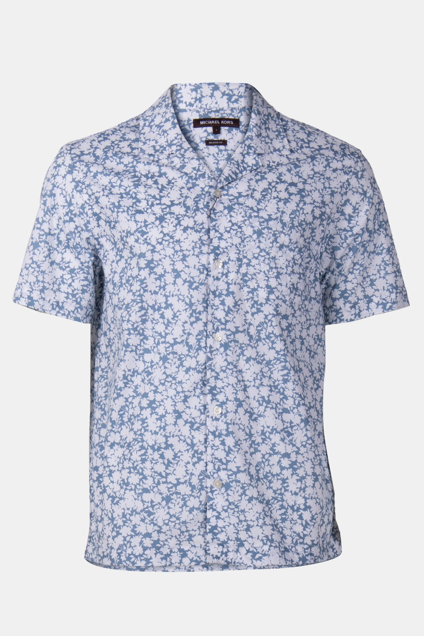 SHORT SLEEVE SHIRT IN BLUE FLORAL PRINT 4