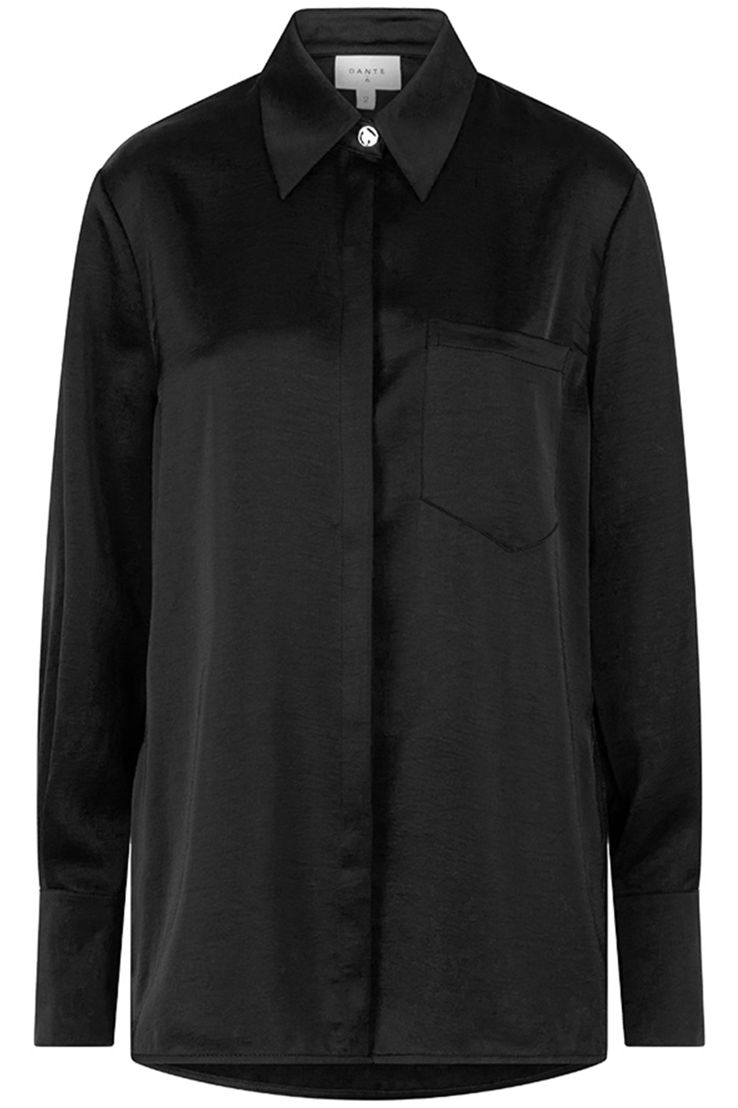 LOUDA SATIN LONG SHIRT RAVEN 4