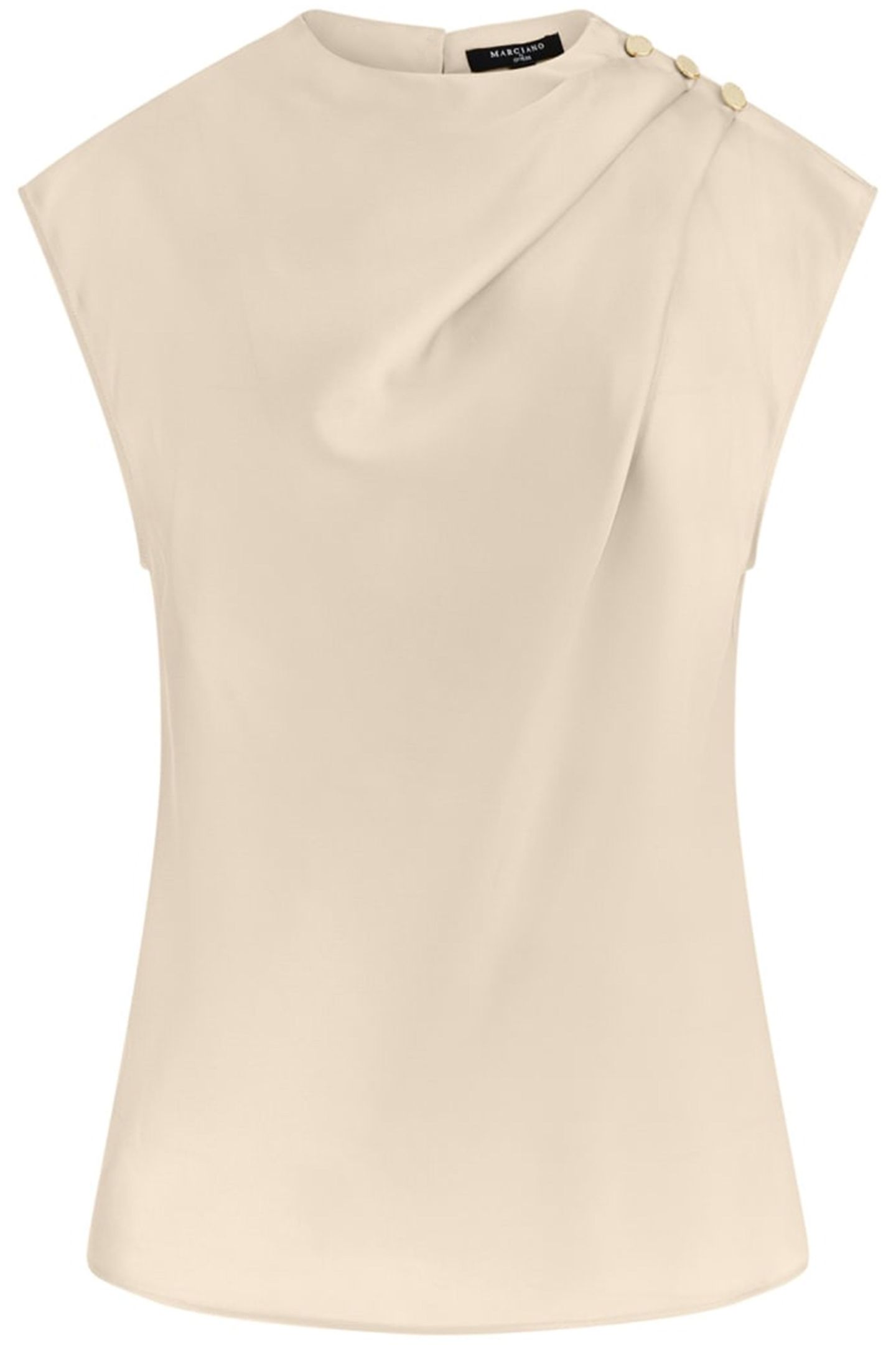 MARCIANO BY GUESS JOSETTE SS BLOUSE CALM SANDS 4