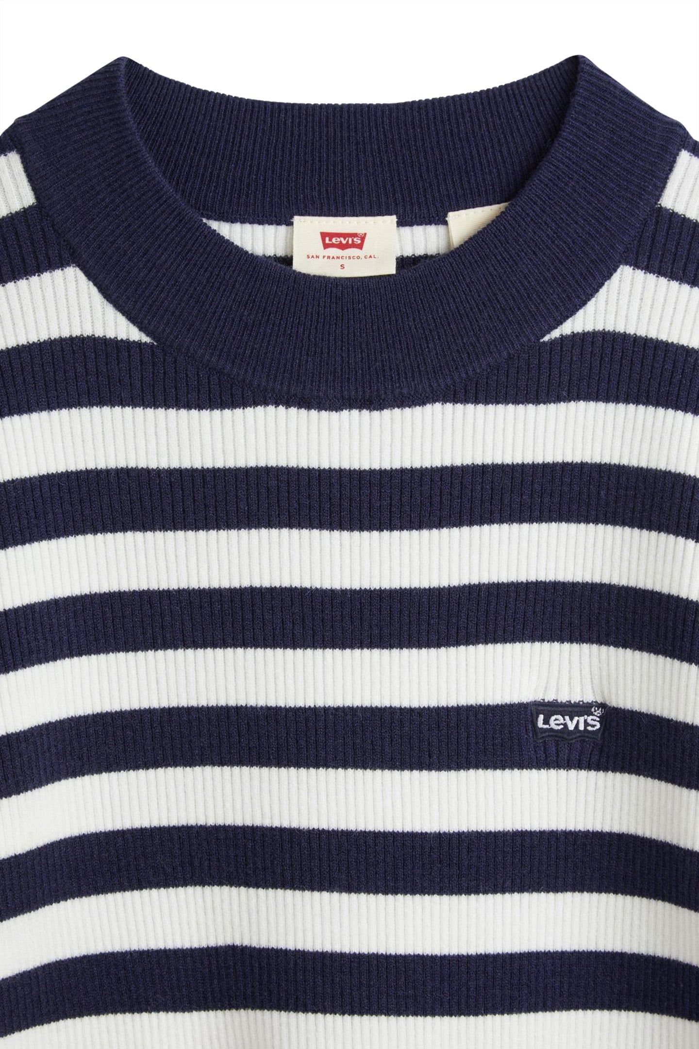 RIB CREW SWEATER OREO COOKIE MULTI STRIP 6