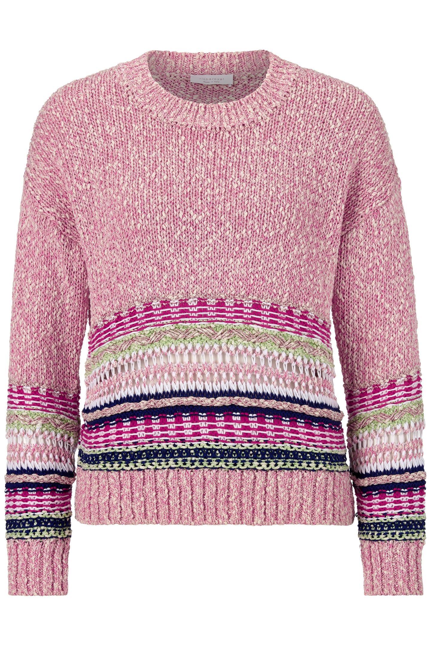 CREW NECK WITH YARN MIX PATCH DETAIL ORIGINAL 3