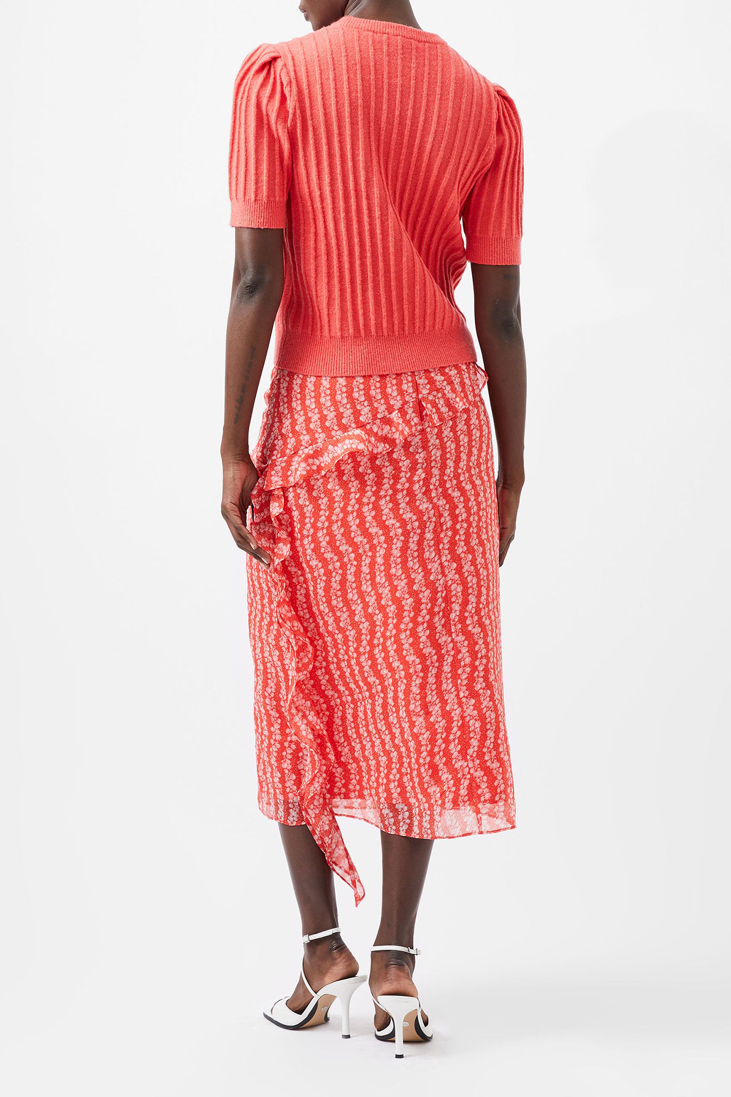 LOLA SHORT SLEEVE JUMPER CAYENNE RED 2