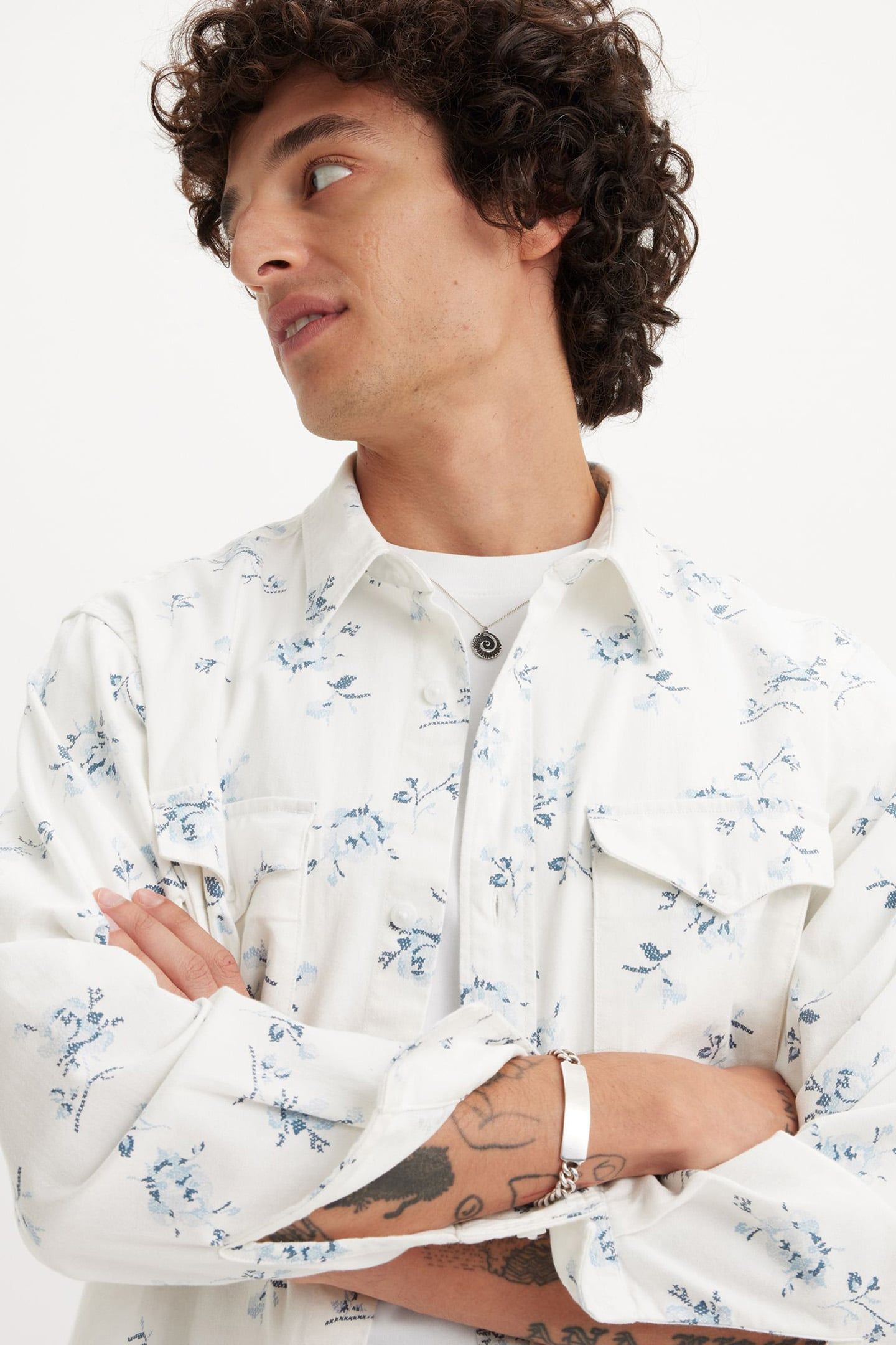 RELAXED FIT WESTERN PALMER FLORAL SOFT 5