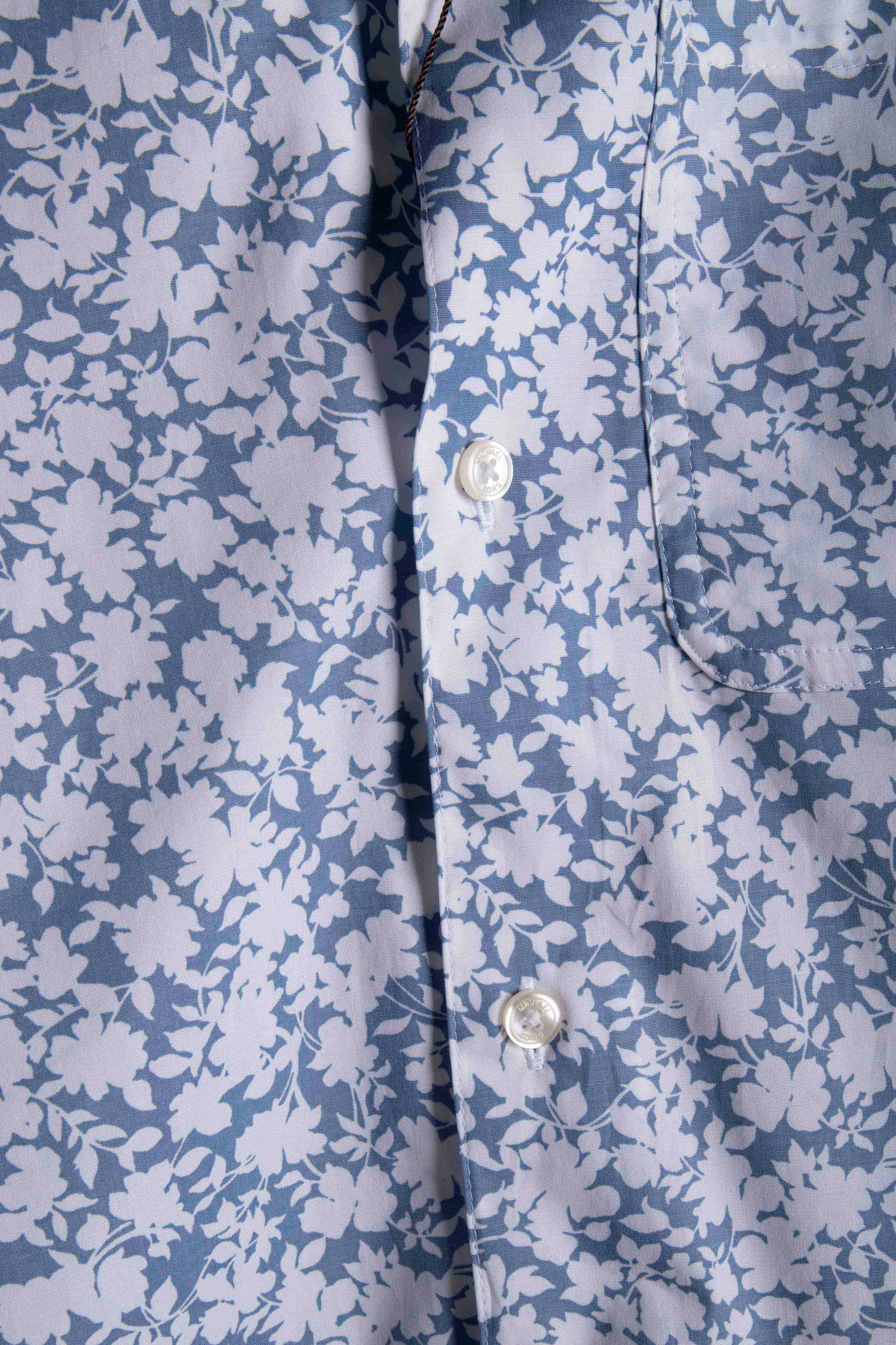 SHORT SLEEVE SHIRT IN BLUE FLORAL PRINT 5