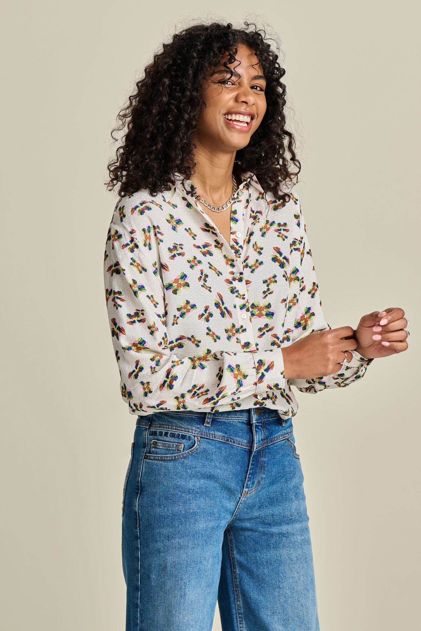 BLOUSE - MILLY BUTTERFLY ECRU 5