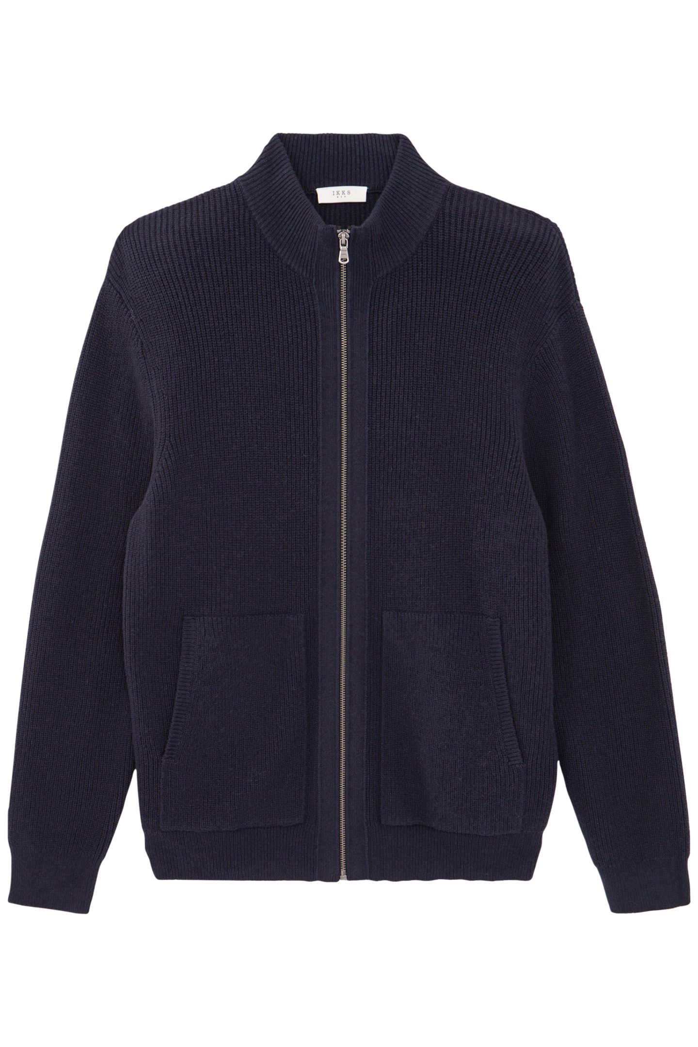 NAVY KNIT CARDIGAN WITH ZIP 4