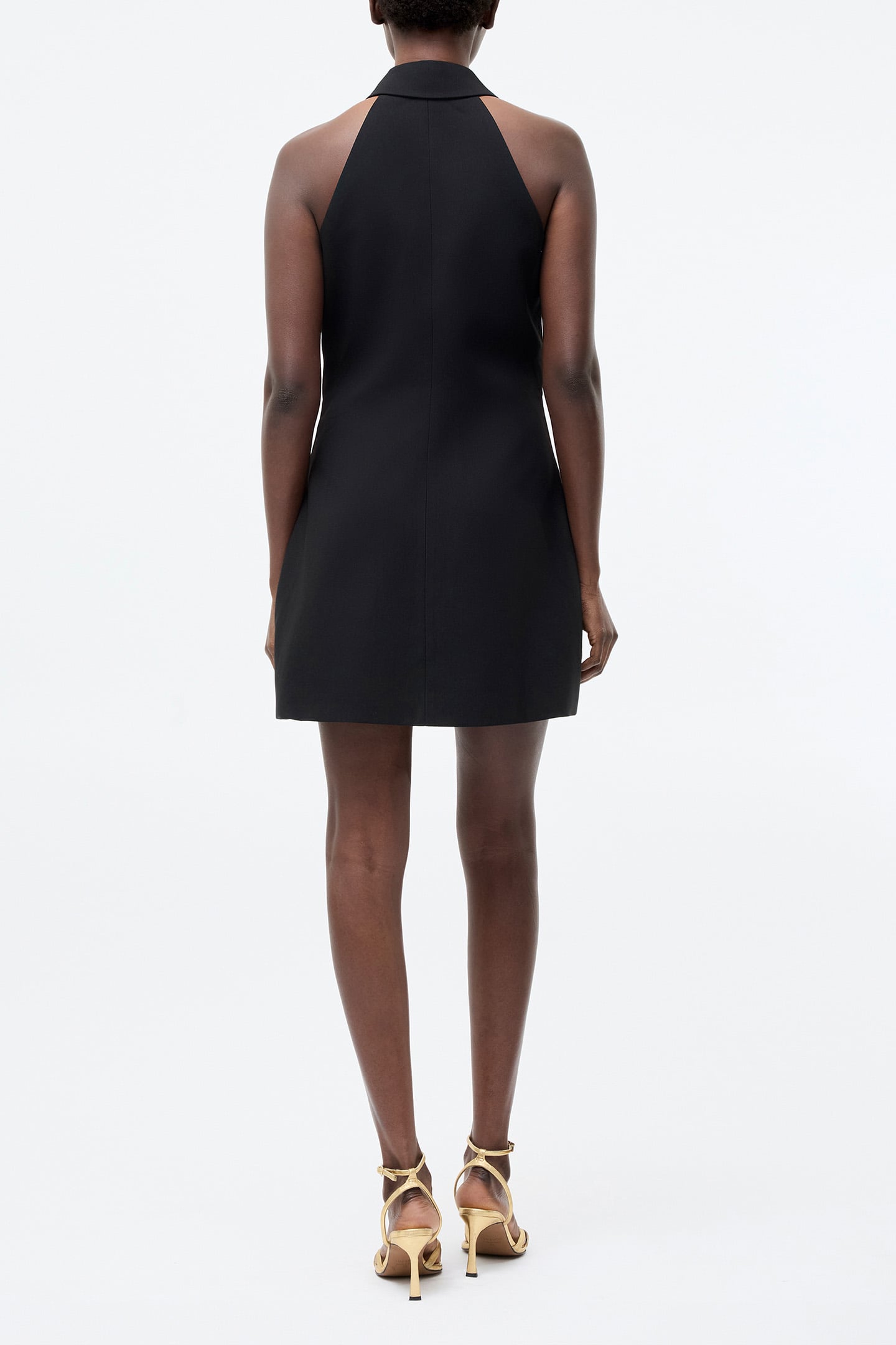 HALTERNECK BLAZER MINI DRESS BLACK 3