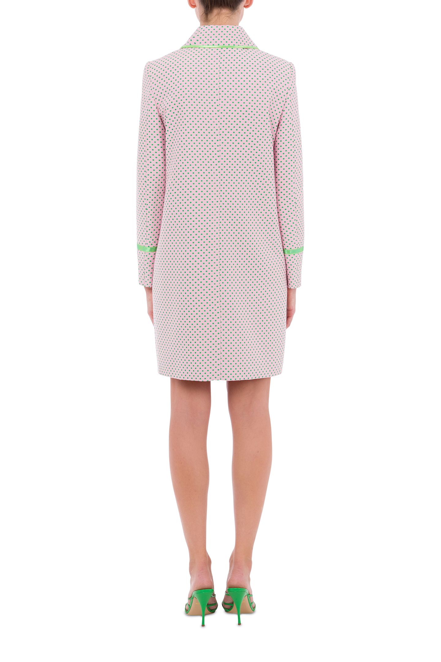 SMALL POLKA DOTS JACQUARD COAT PINK 2
