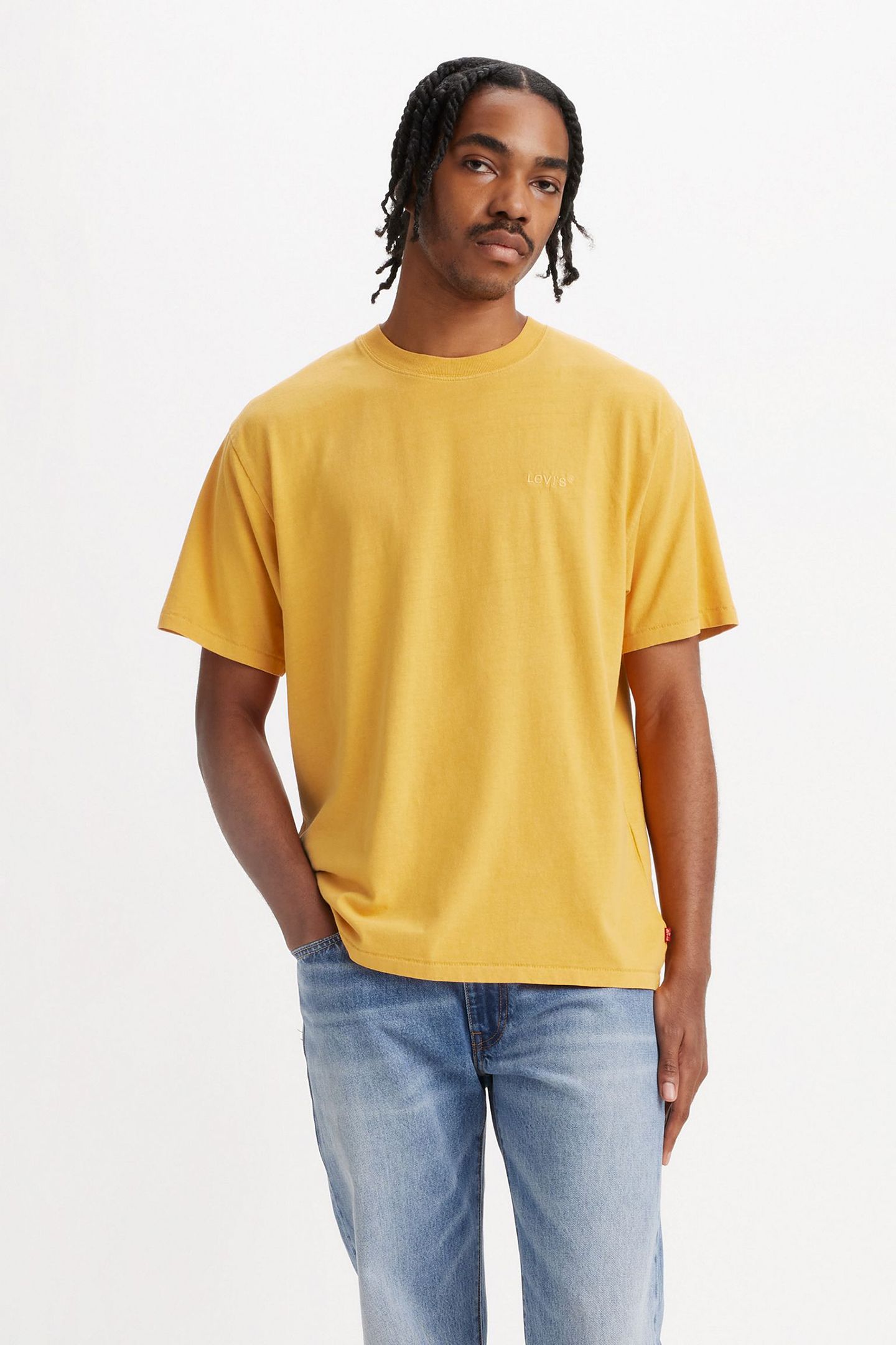 RED TAB VINTAGE TEE GARMENT DYE OCHRE 4