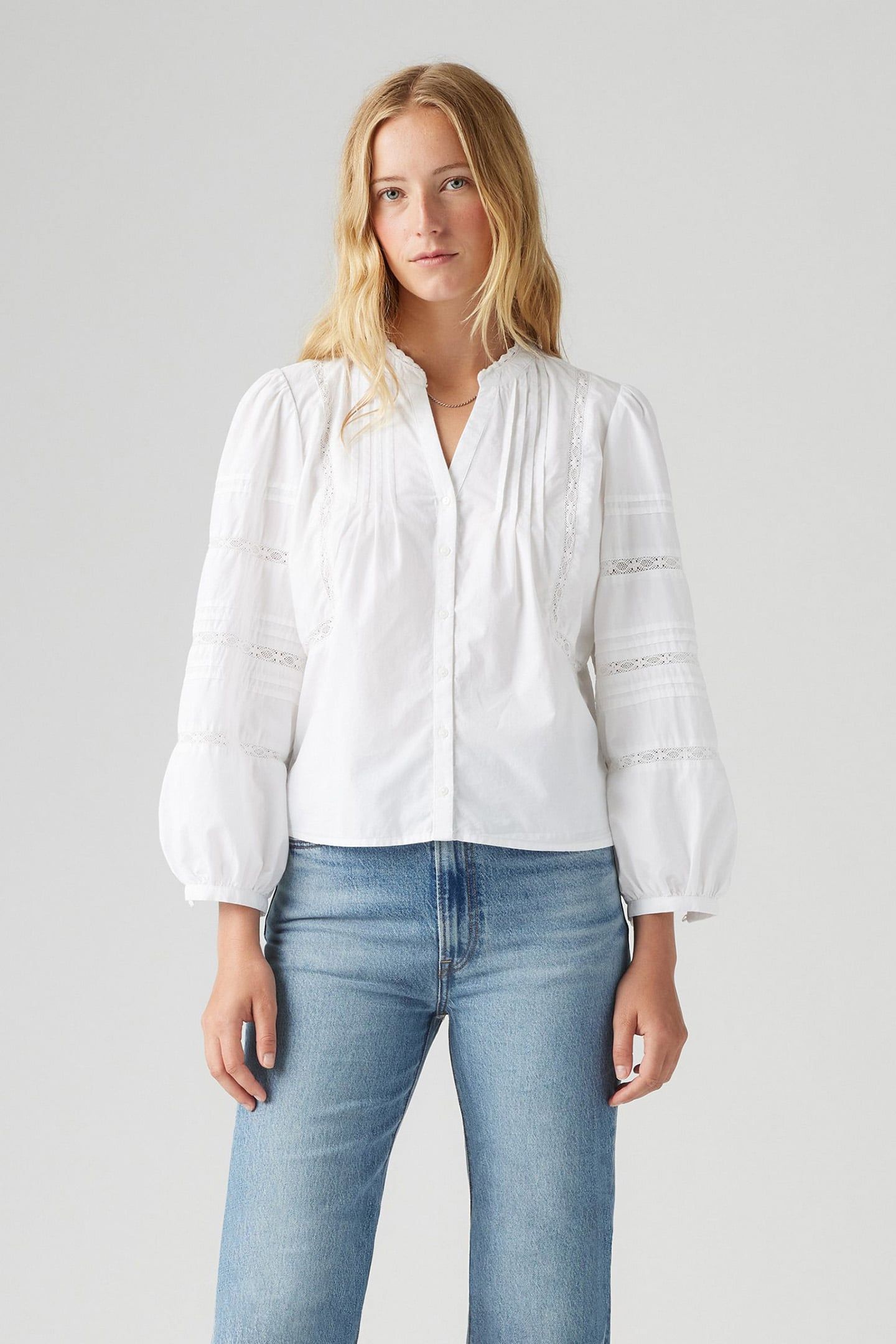 MANDY LS BLOUSE BRIGHT WHITE | Online Outlet | Otrium