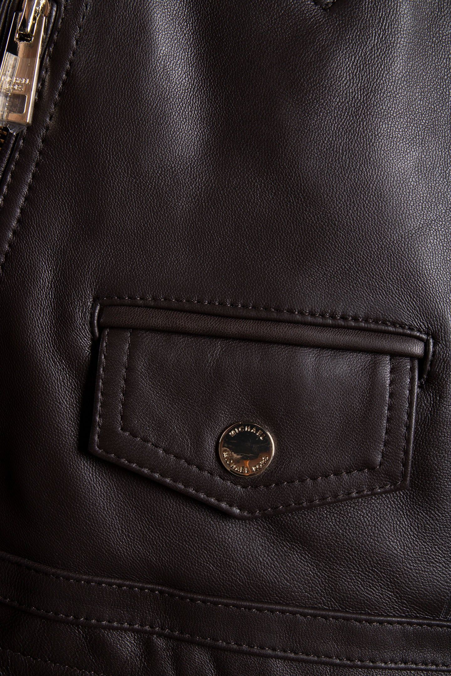 BIKER JACKET IN CHOCOLATE BROWN 5