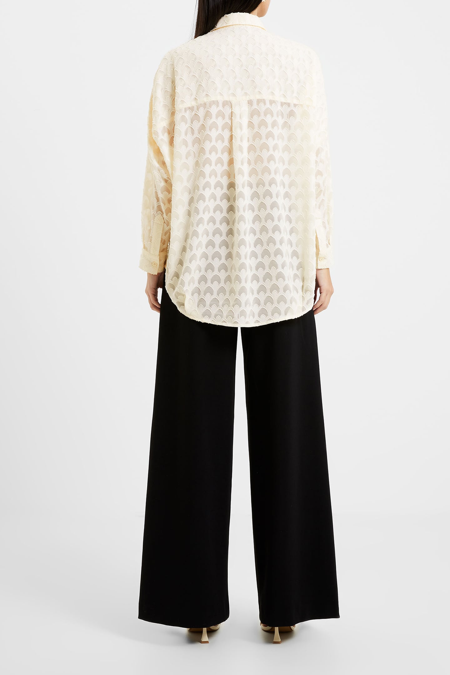 GEO BURNOUT POPOVER SHIRT CLASSIC CREAM 3
