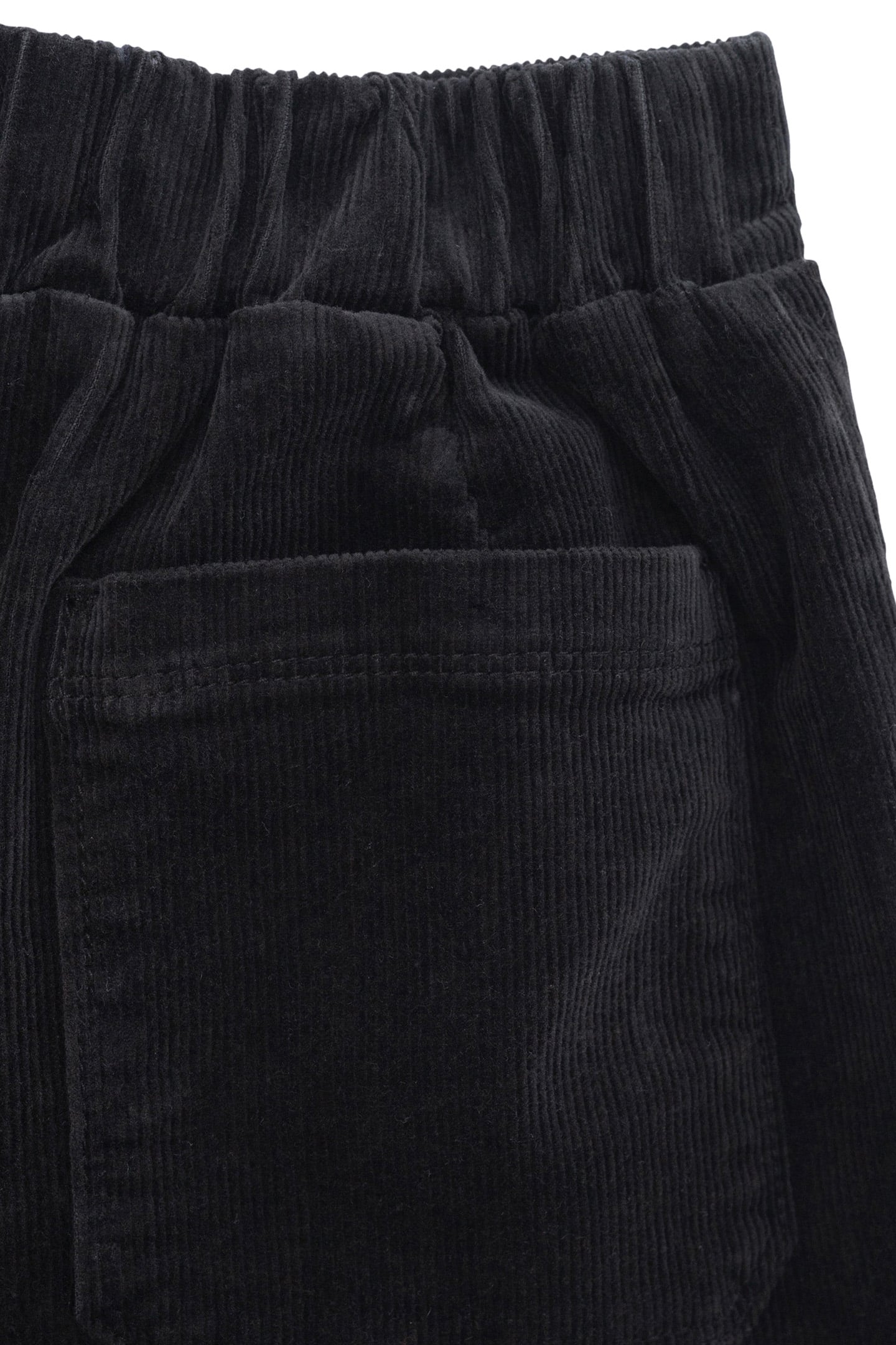 GIRLS' BLACK CORDUROY SHORTS WITH BOW AND BELT 4