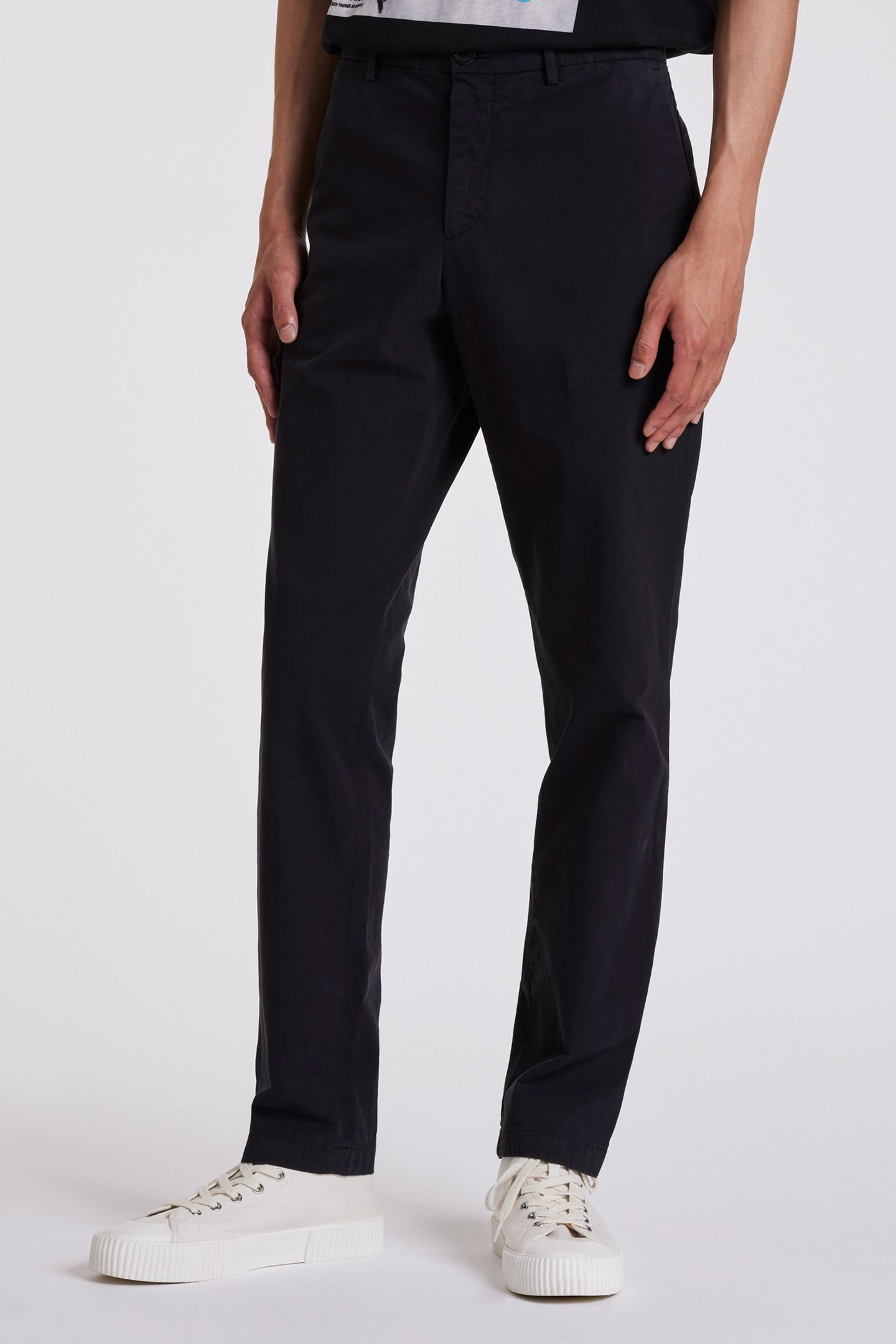 MENS MID FIT CLEAN CHINO ZEBRA EMB BLACK 1