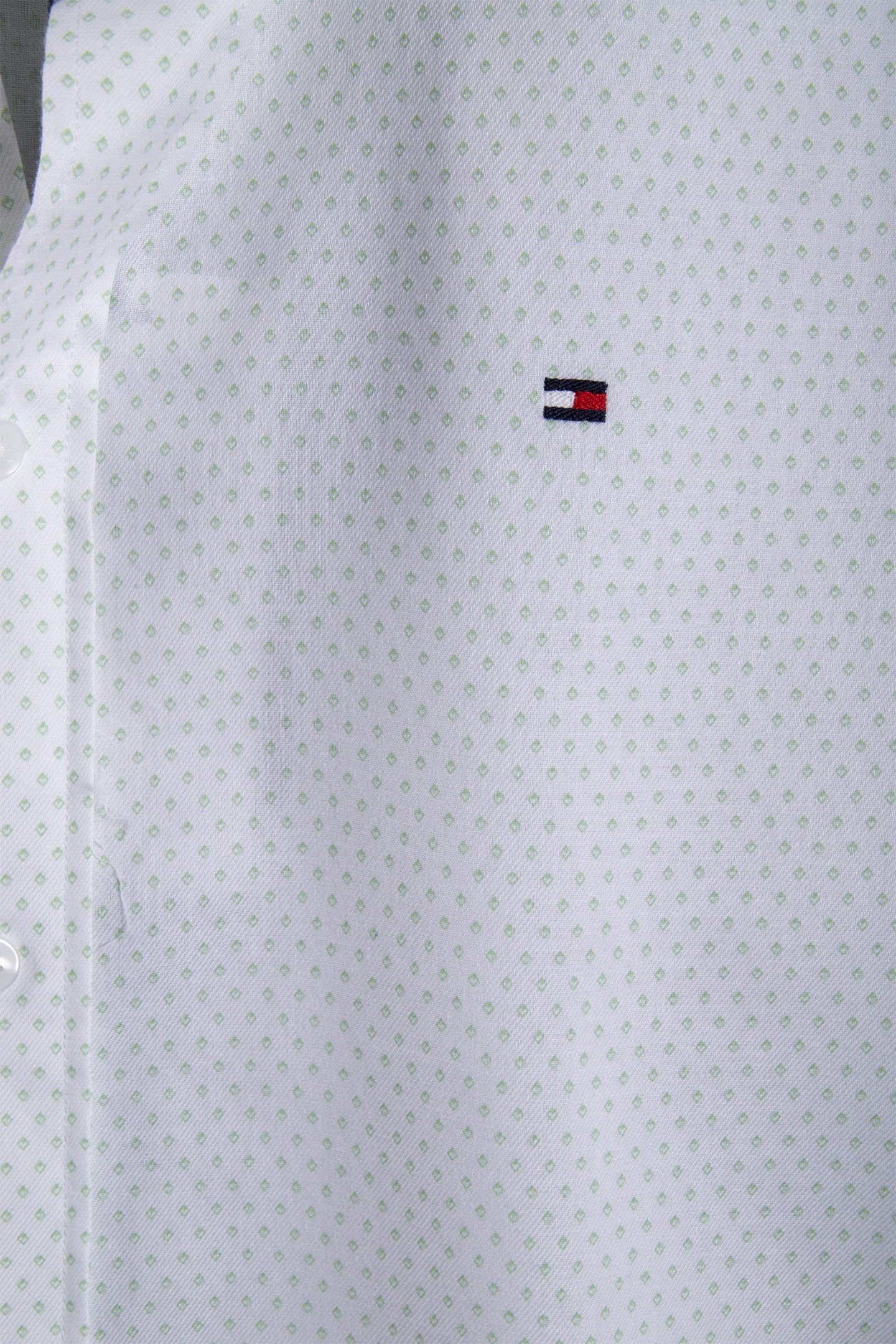 CL - TWILL PRT RF SHIRT WHITE/OPAL GREEN 4