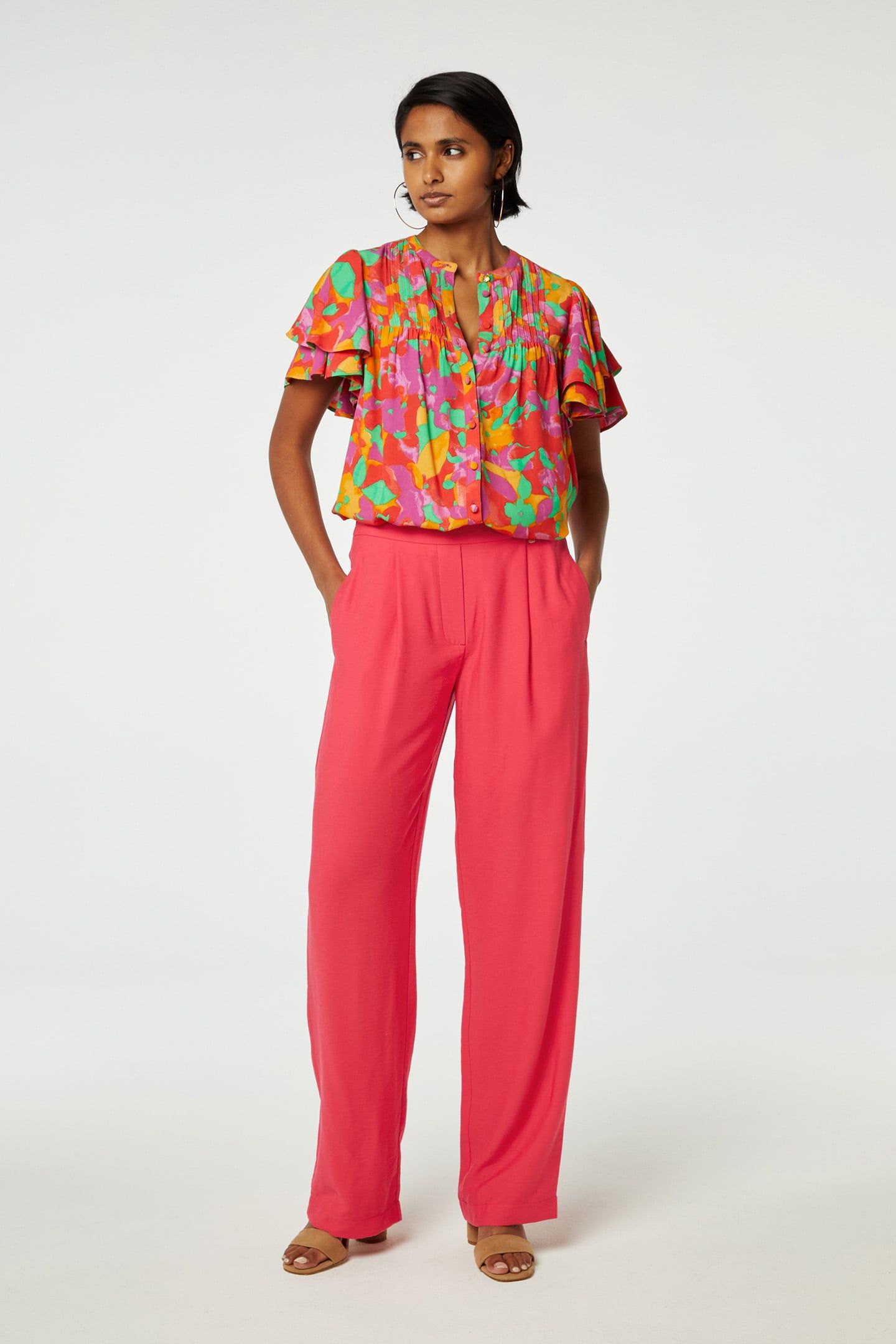 NEALE TROUSERS TOMATO 1