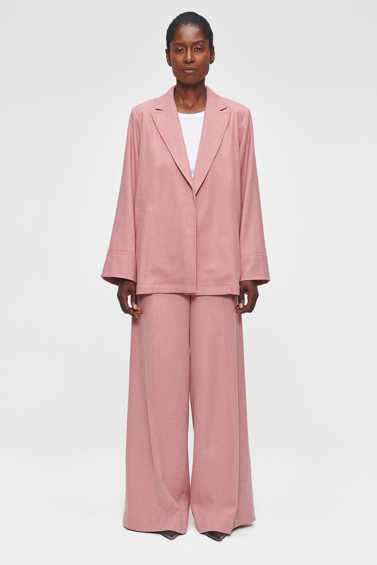 RELAXED FLANNEL JACKET CASHMERE ROSE 5