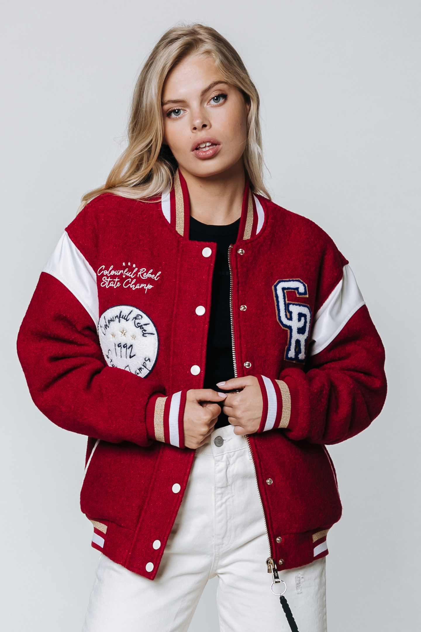 SEN BASEBALL BOMBER JACKET RED | Online Outlet | Otrium