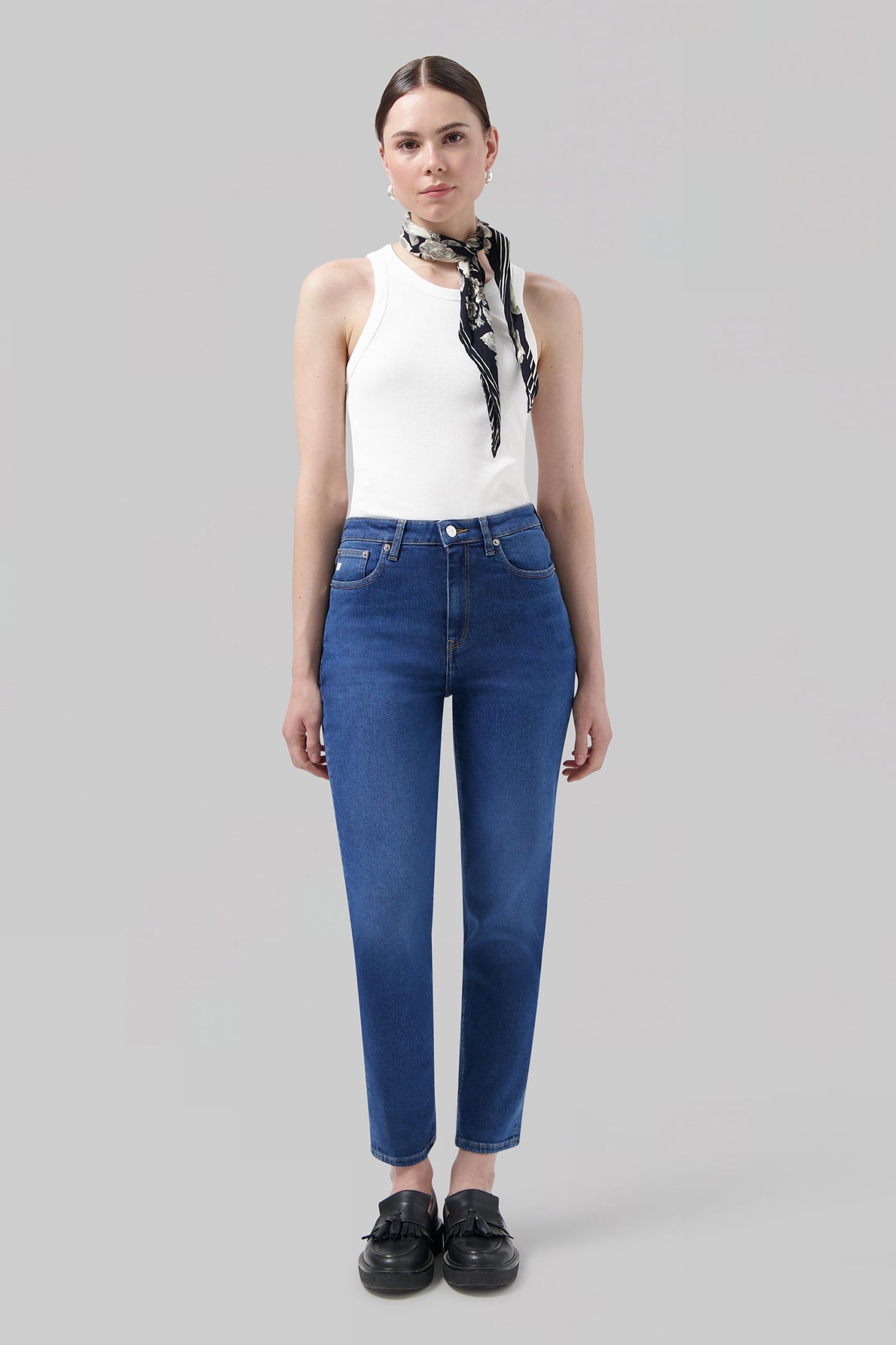 MAMS STRETCH TAPERED - STONE INDIGO STONE INDIGO 3
