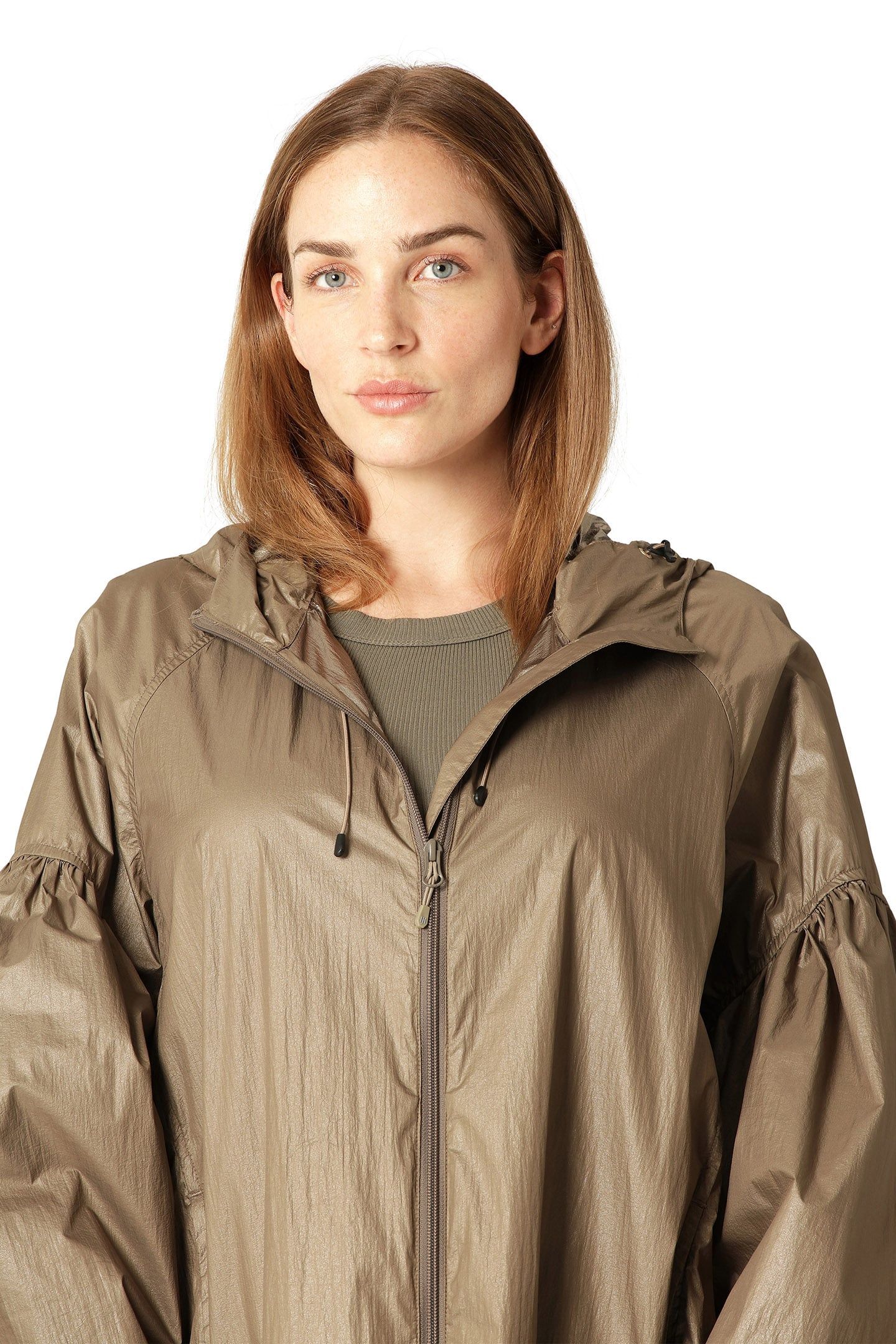 SHIMMER01 WIND JACKETS GREIGE GOLD 6