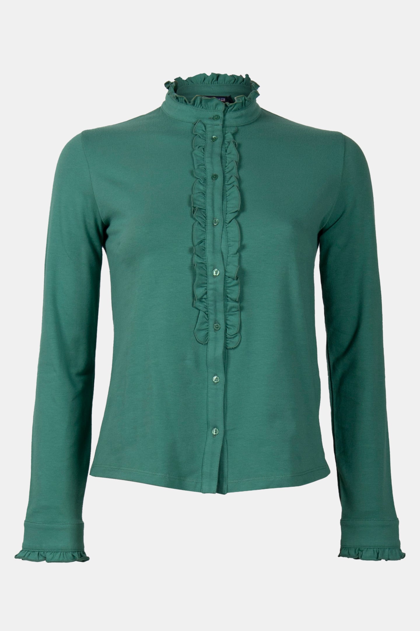 MOCK NECK SHIRT LS + FRILLS 3
