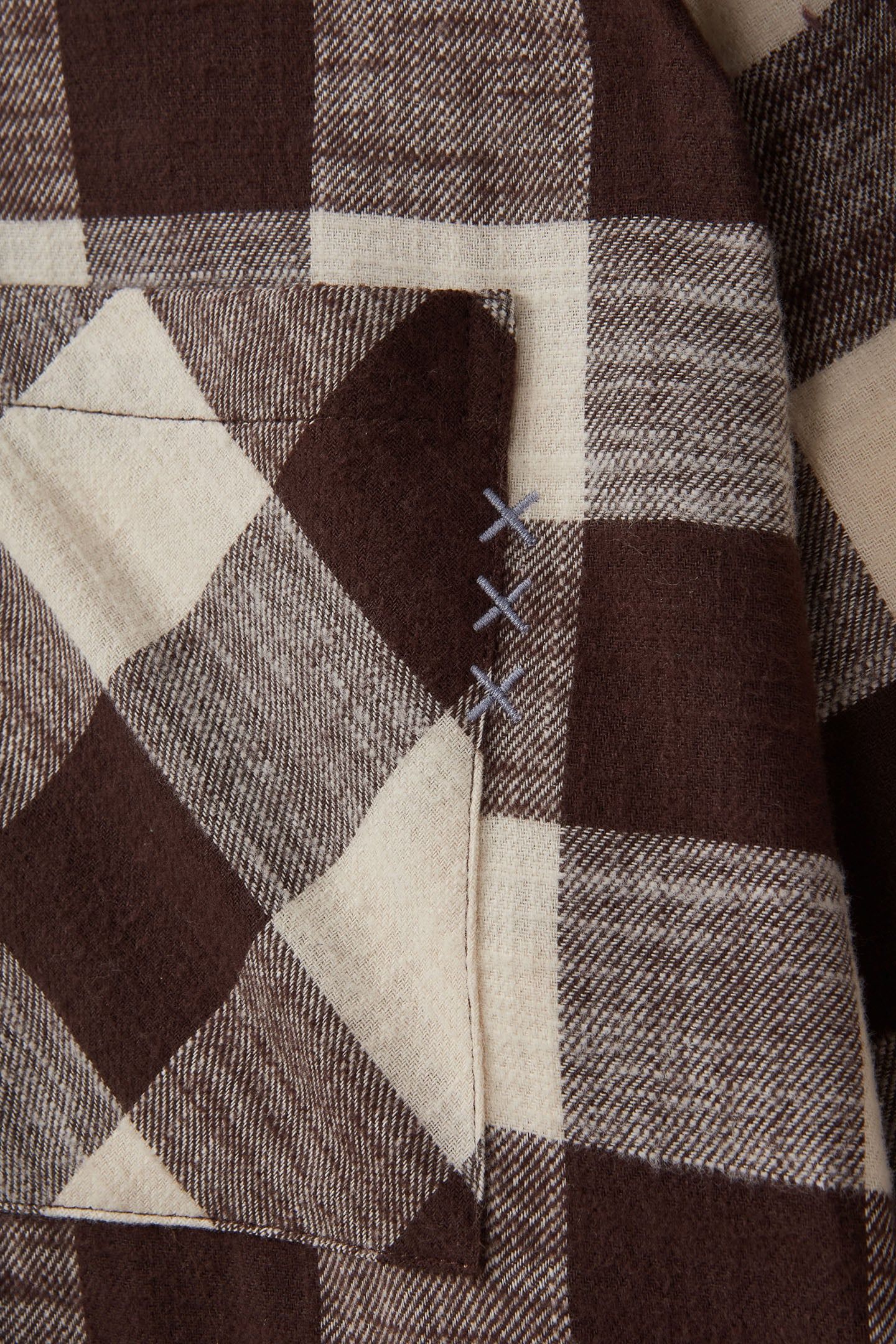 OVERSIZED SHIRT SEAL BROWN/BUFFALO CHECK 9