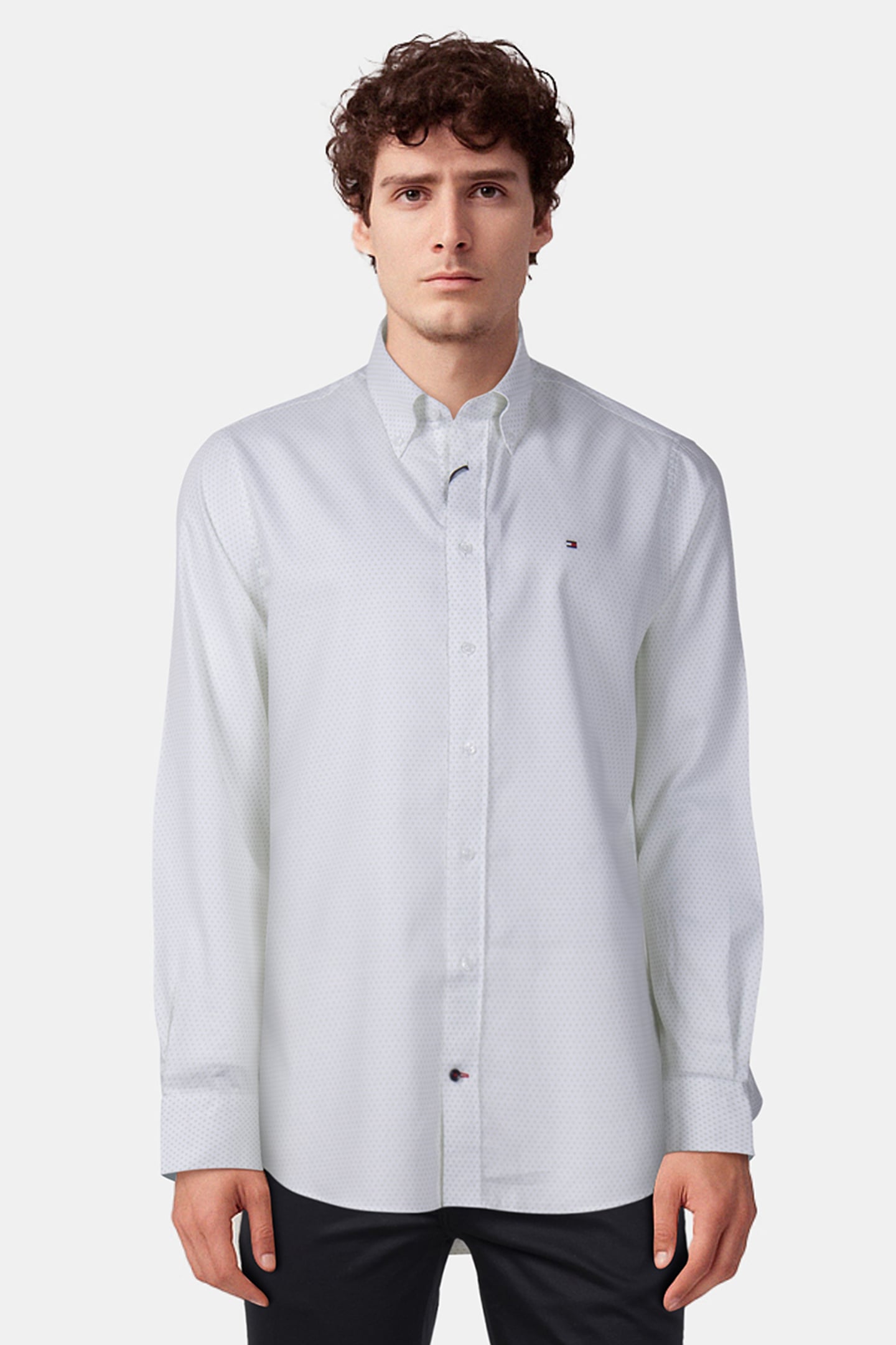 CL - TWILL PRT RF SHIRT WHITE/OPAL GREEN 1