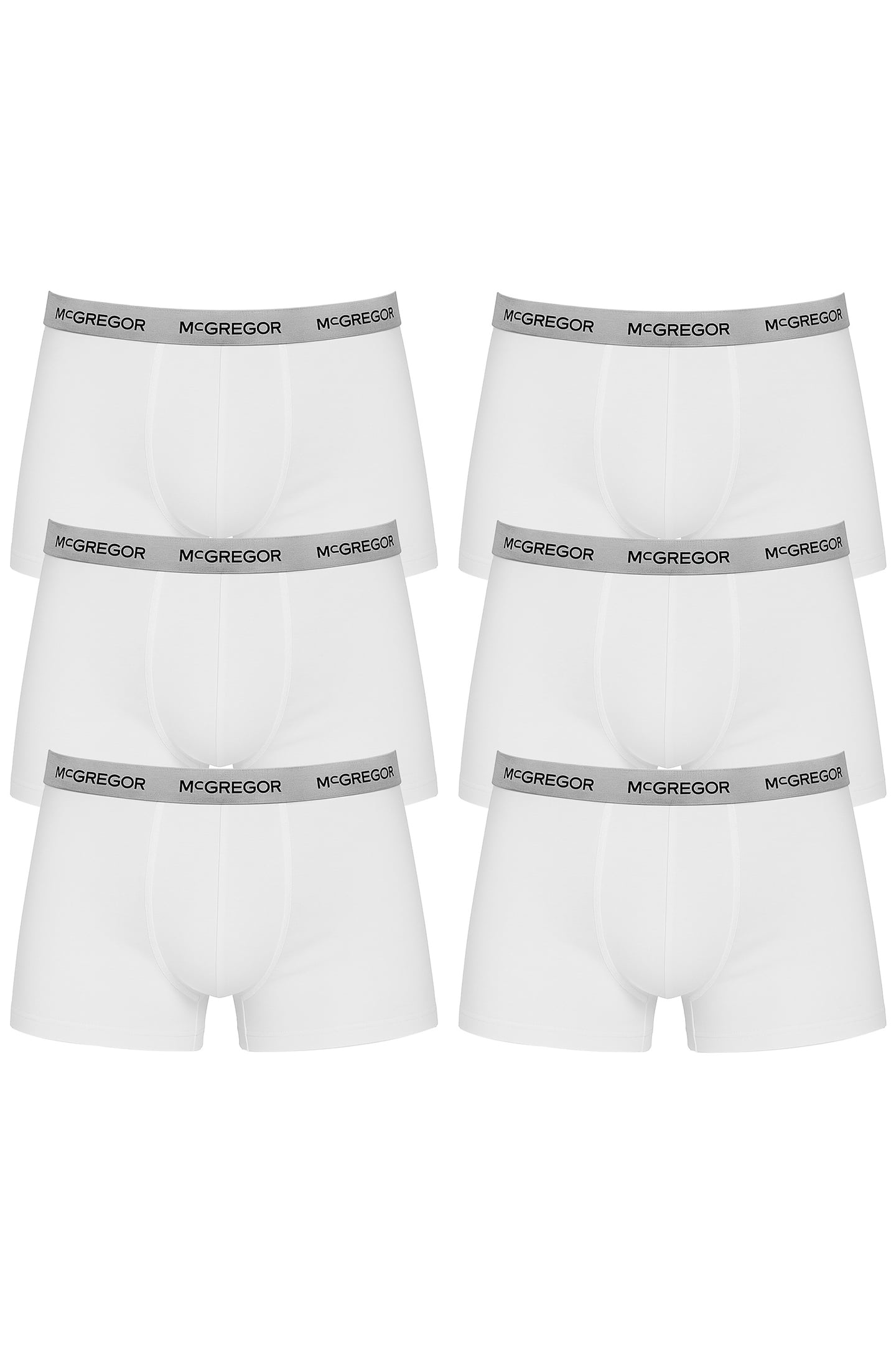 MCGREGOR - PREMIUM BOXERSHORTS - 6-PACK WHITE 1