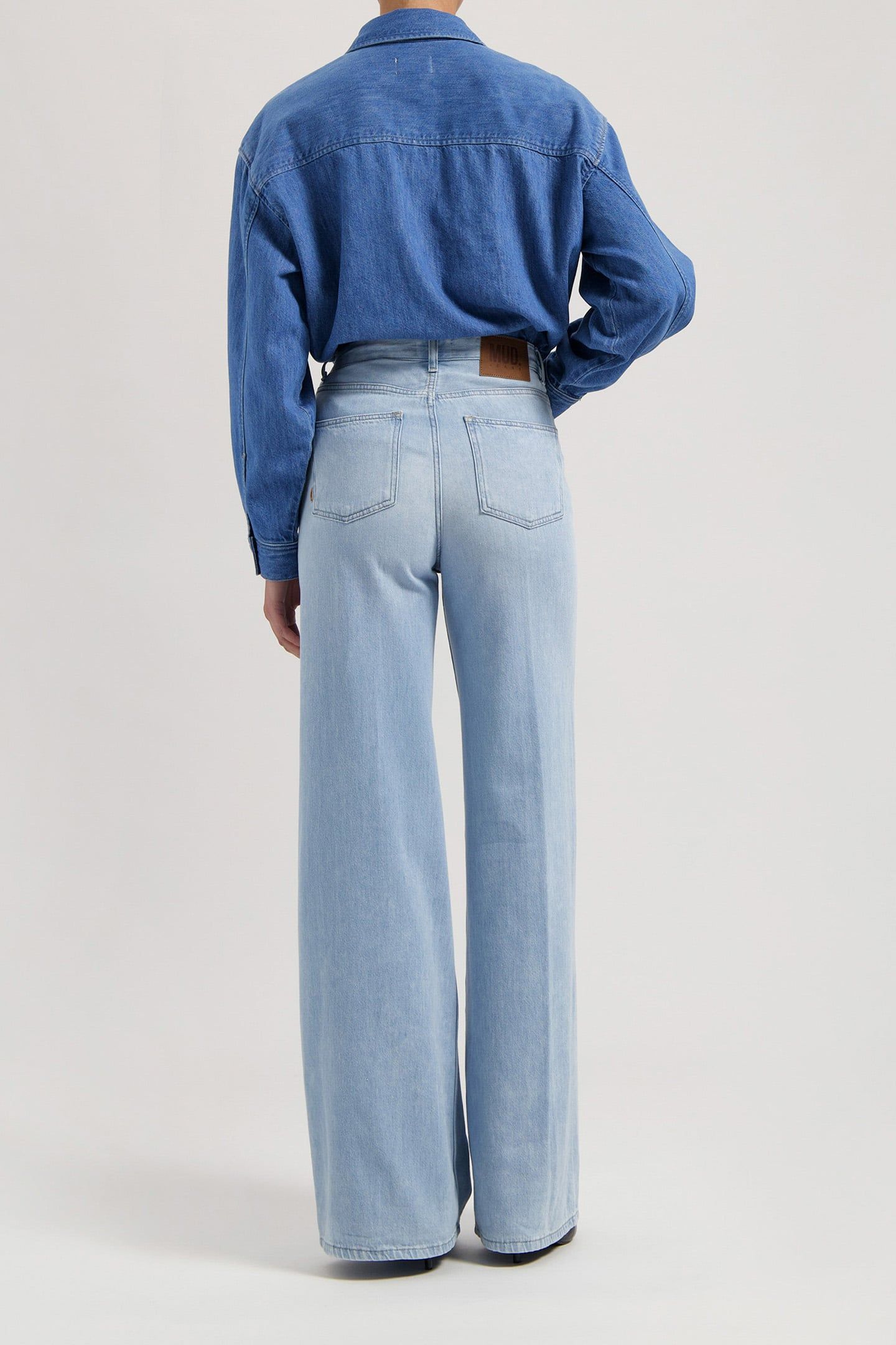 REESE DENIM SHIRT - MEDIUM STONE MEDIUM STONE 4