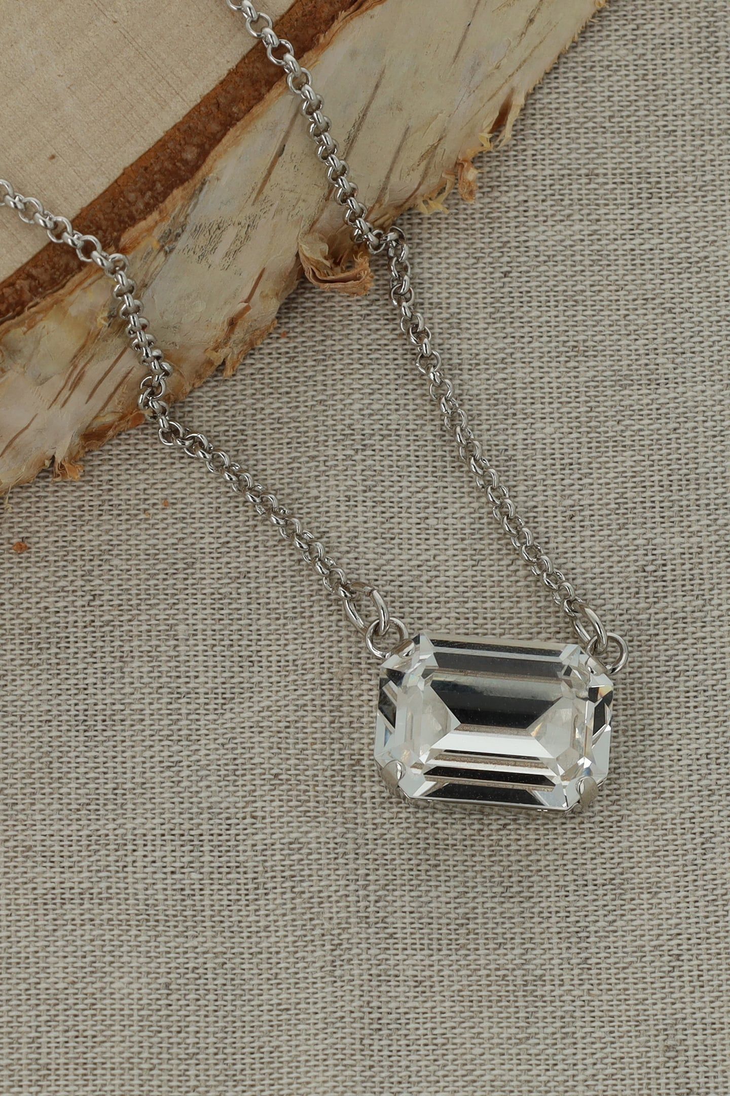 LADY DI NECKLACE RHODIUM CRYSTAL 4
