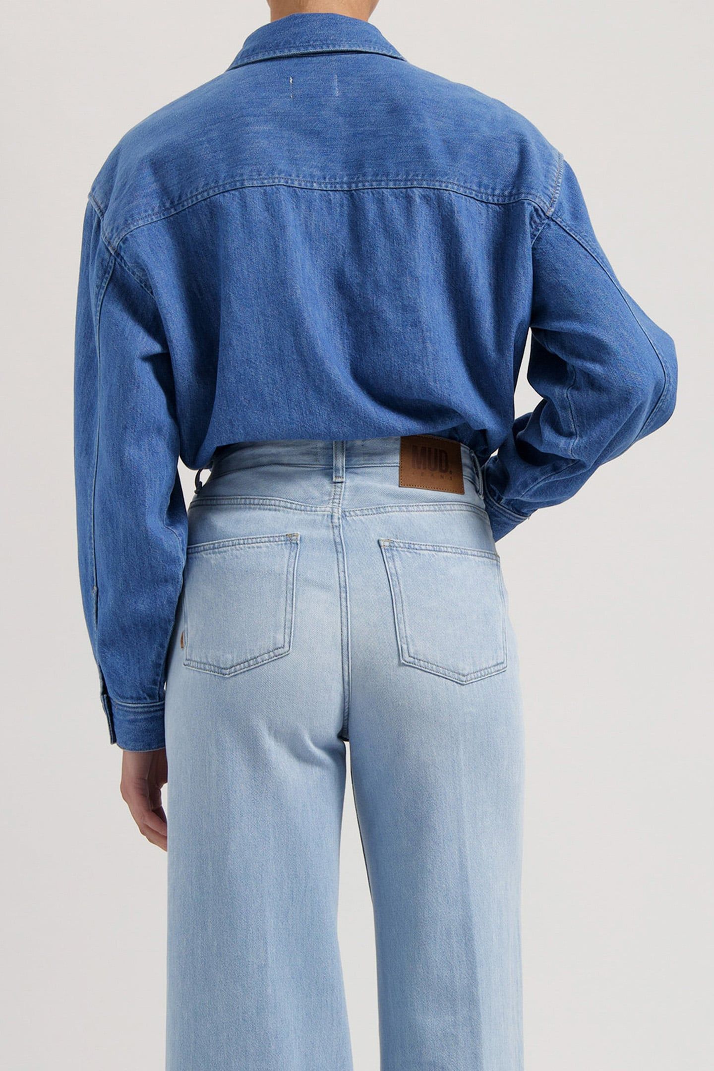 REESE DENIM SHIRT - MEDIUM STONE MEDIUM STONE 2