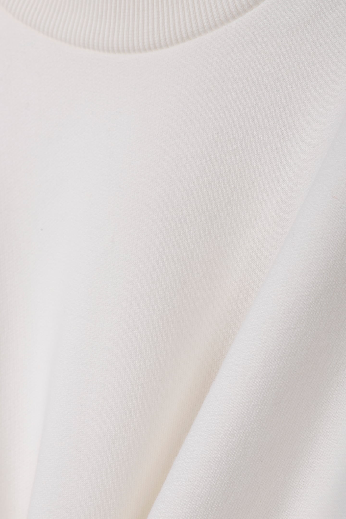 ORGANIC FELPA CREW PEARL WHITE 4
