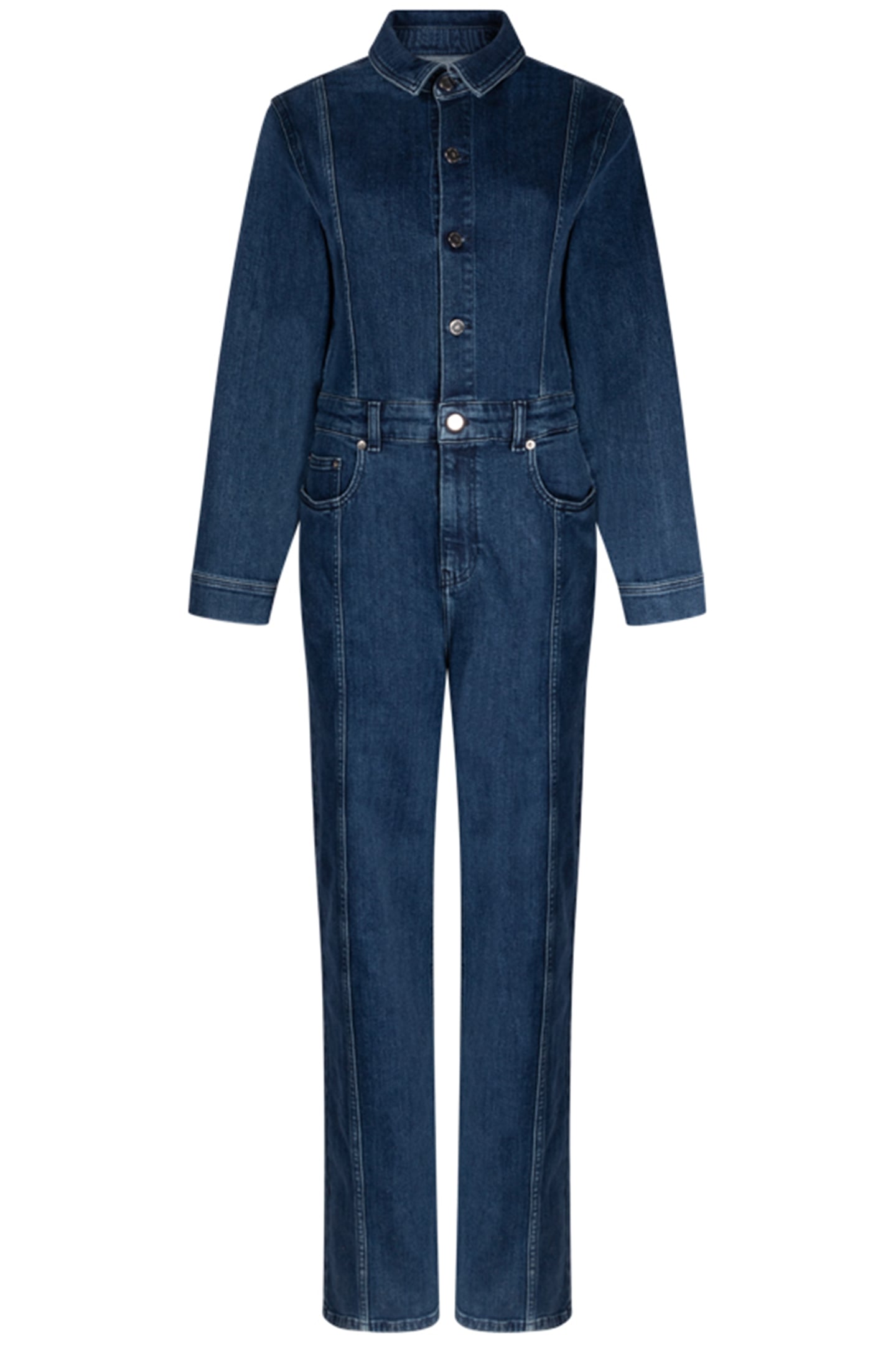 LAUREN JUMPSUIT LONG SLEEVE STONE INDIGO 1