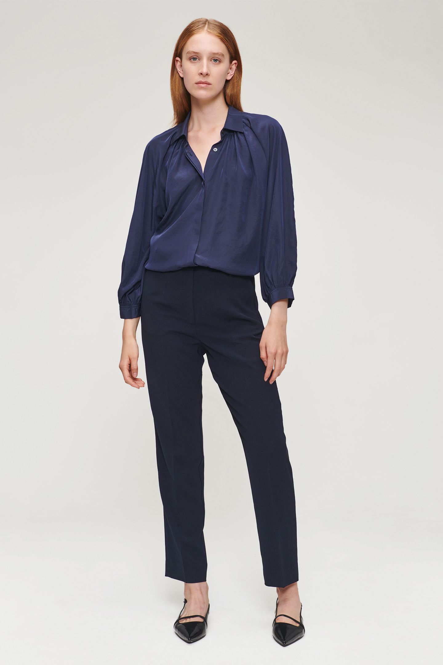 TECHNOSILK OVERSIZED BLOUSE INK BLUE 3