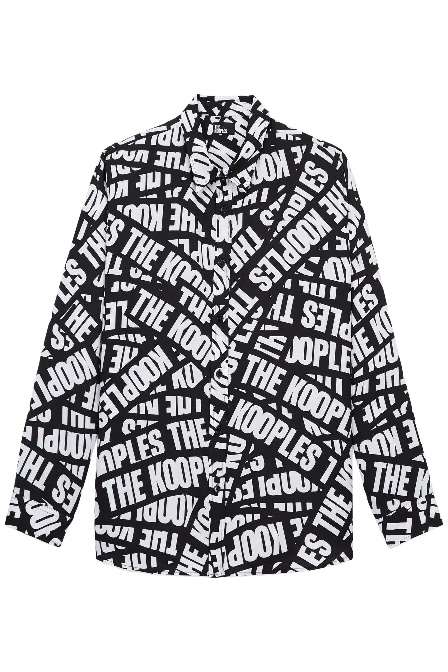 LONG SLEEVE SHIRT WITH CLASSIC COLLAR BLACK WHITE 1