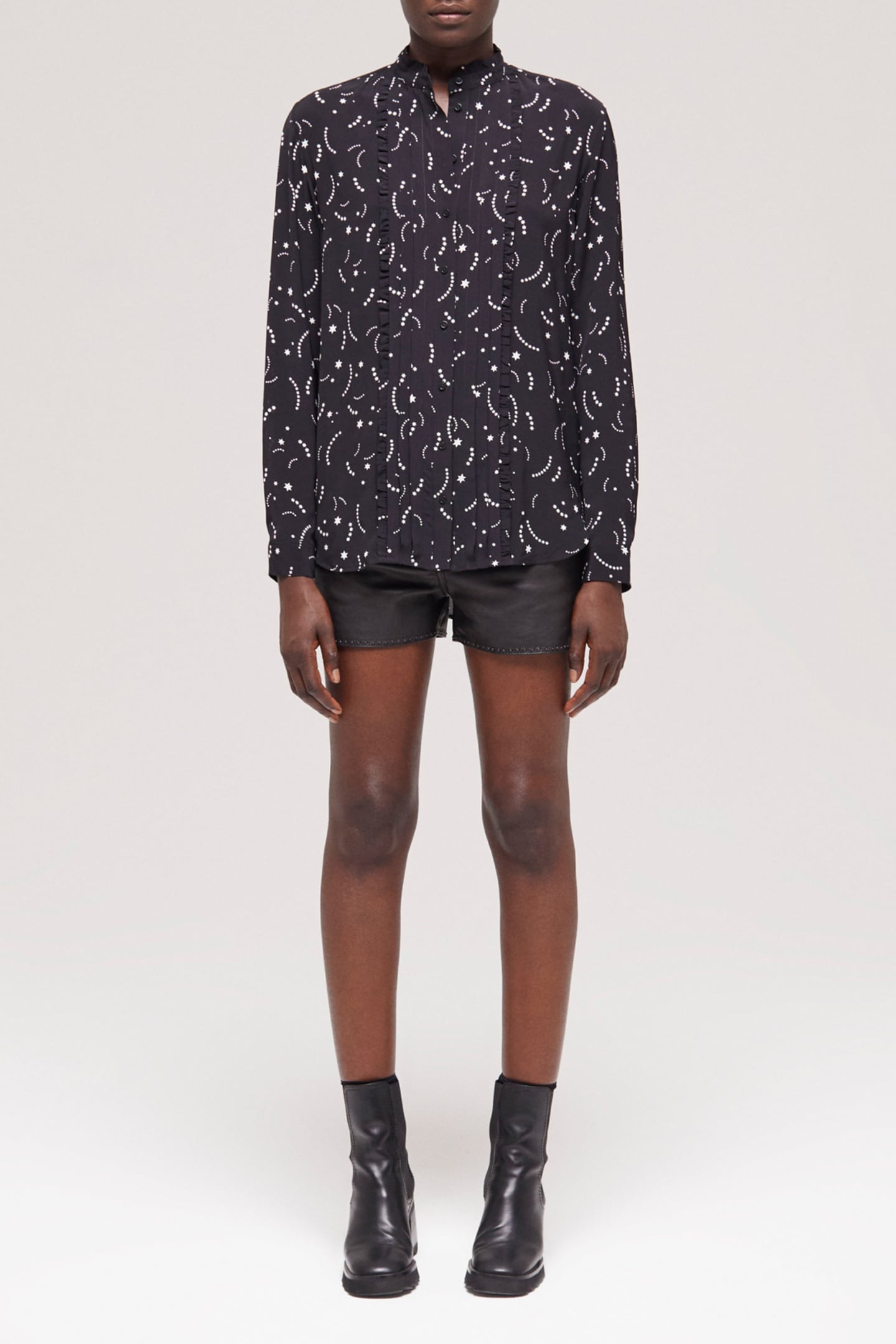 CHEMISE IMPRIMEE COMETE BLACK WHITE 2