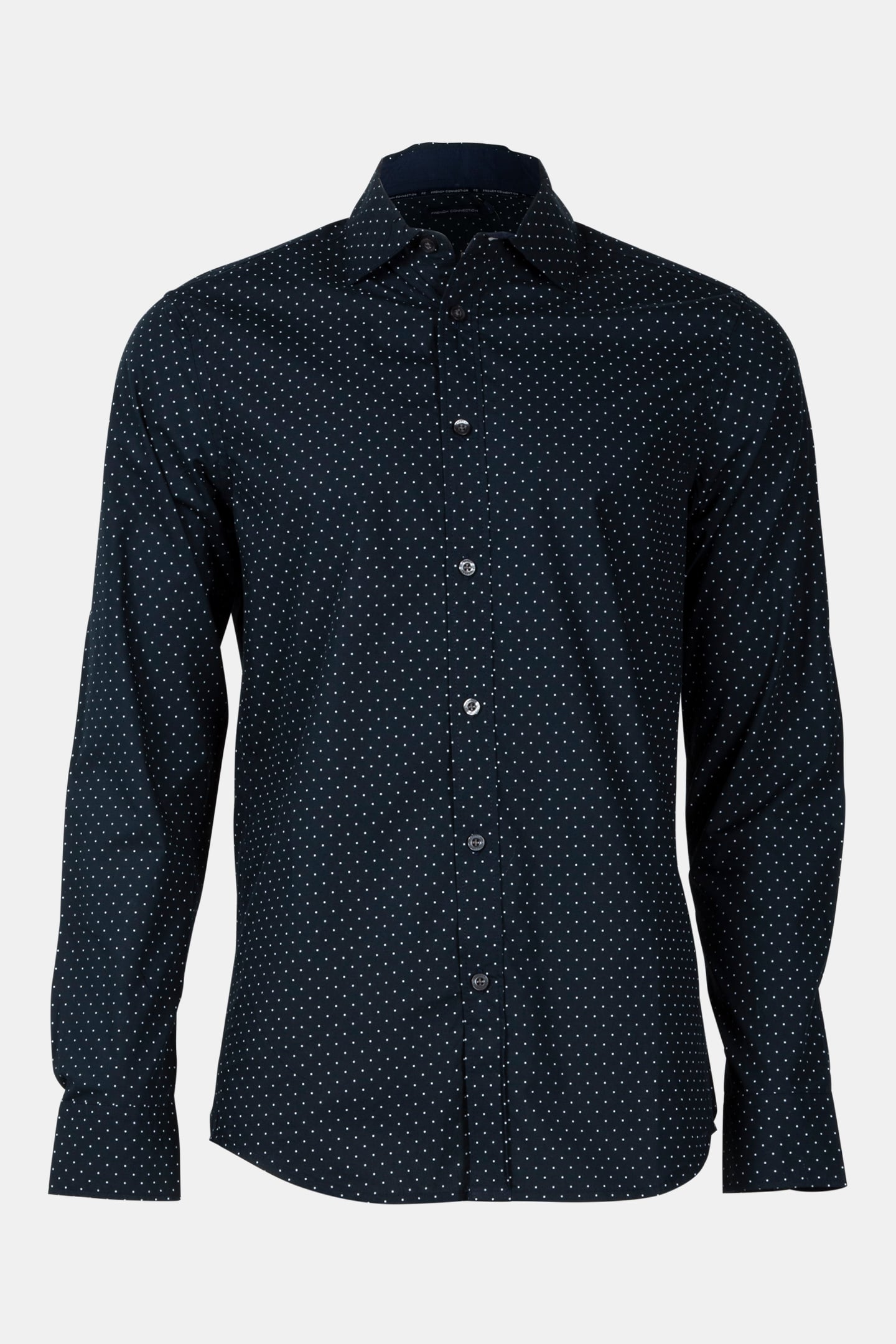 SQUARE DOT CUT LONG SLEEVE SHIRT MARINE 4