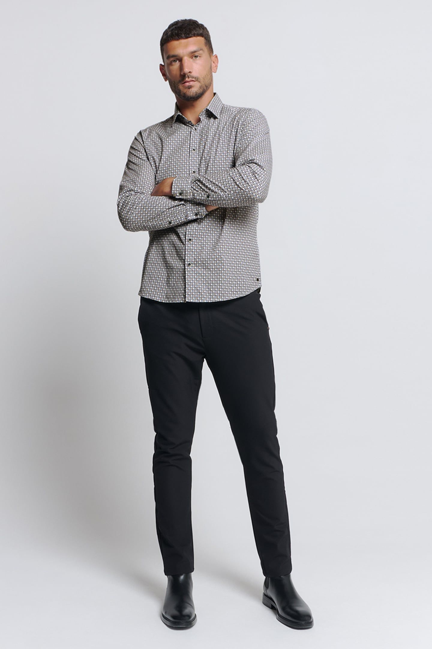SHIRT STRETCH ALLOVER PRINTED BLUEBERRY 3
