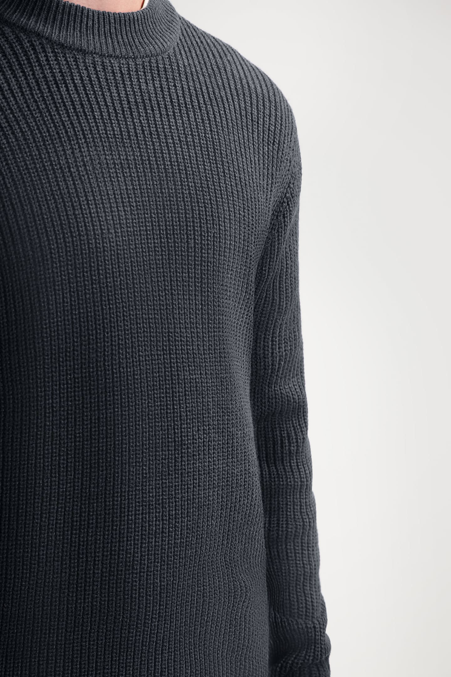 DS-CREW RIBKNIT DK. NAVY 5