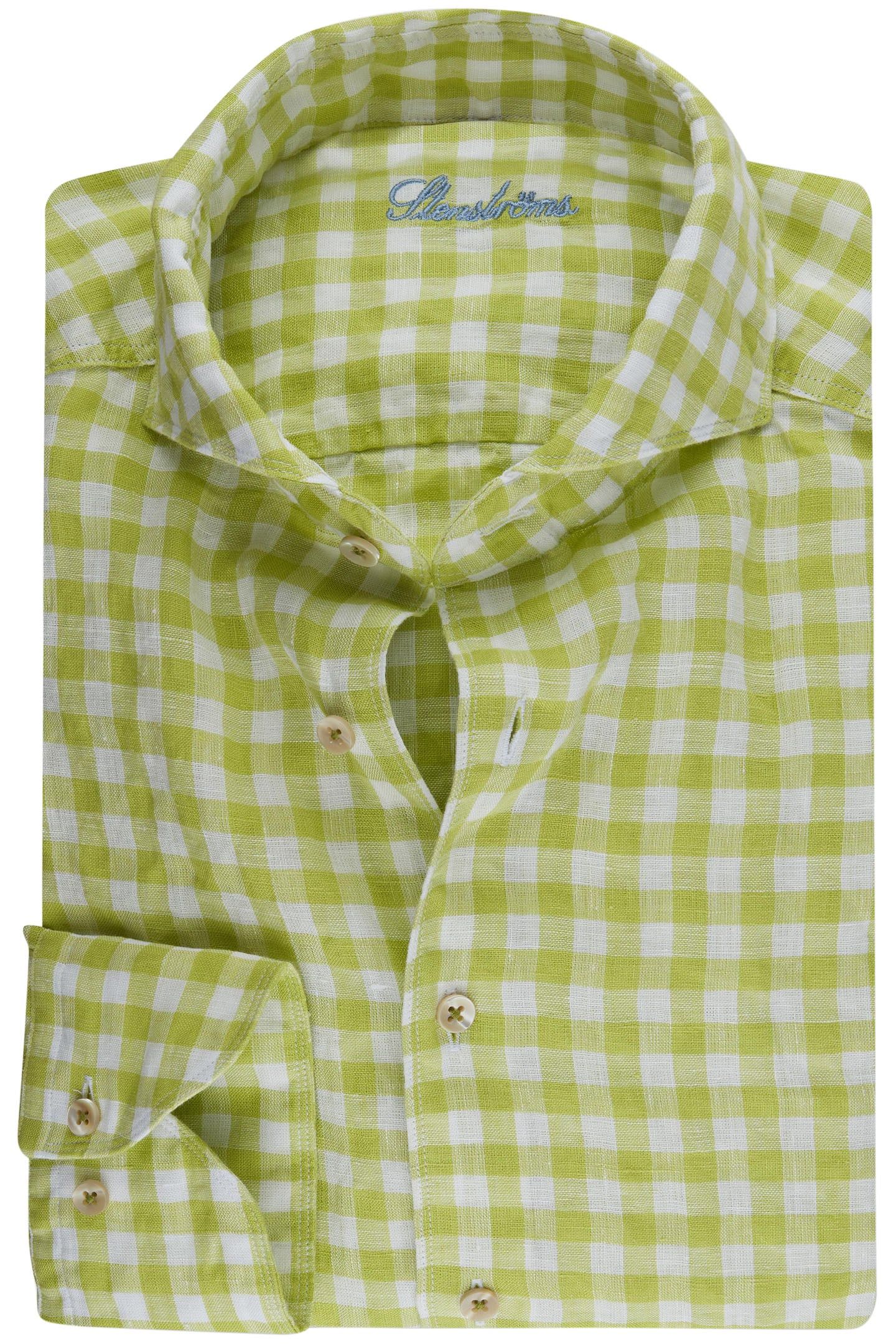 FITTED BODY/22, RC CUFF, SPORT LIGHT GREEN CHECK 1