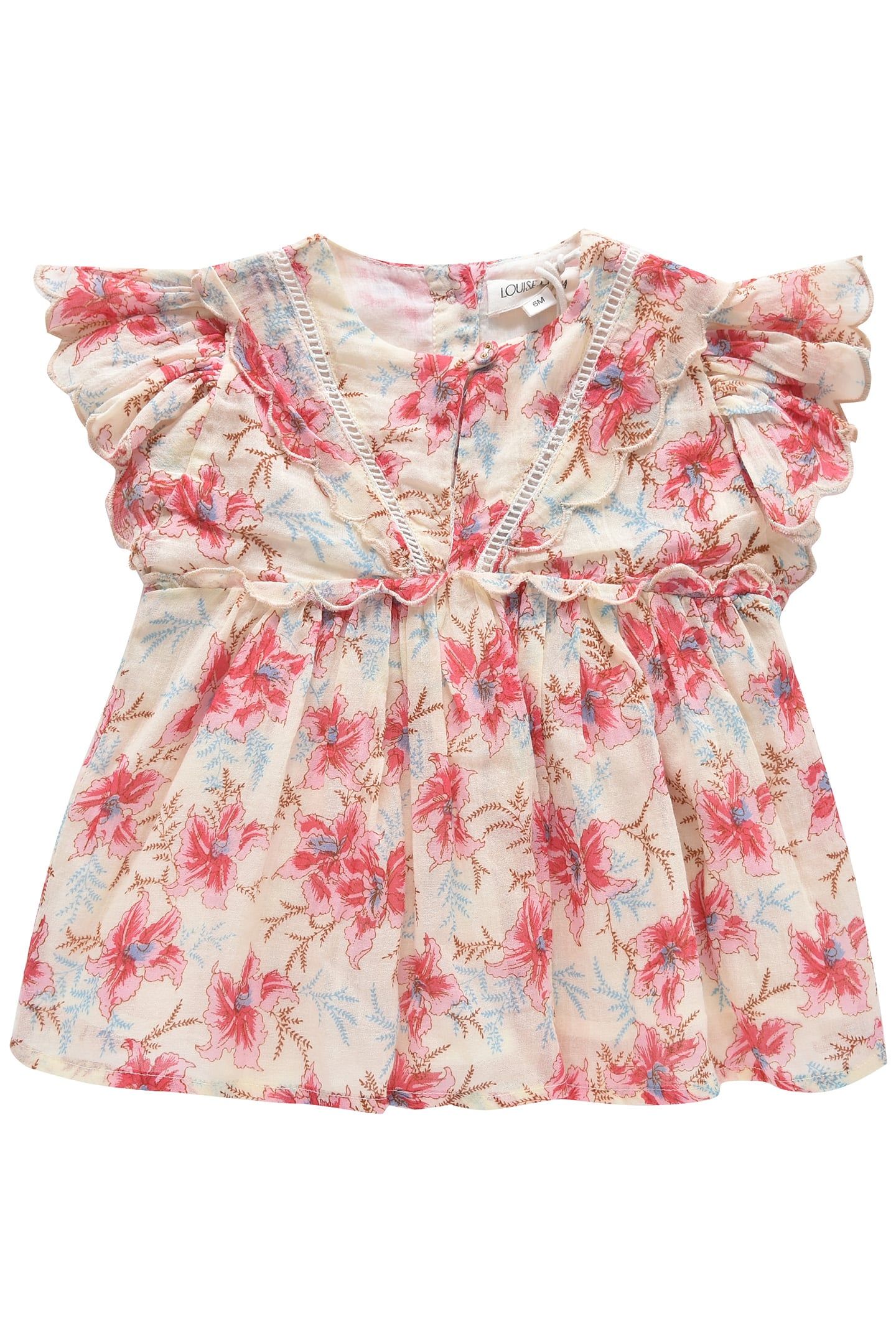 DRESS SILOÉ RASPBERRY FLOWERS 1