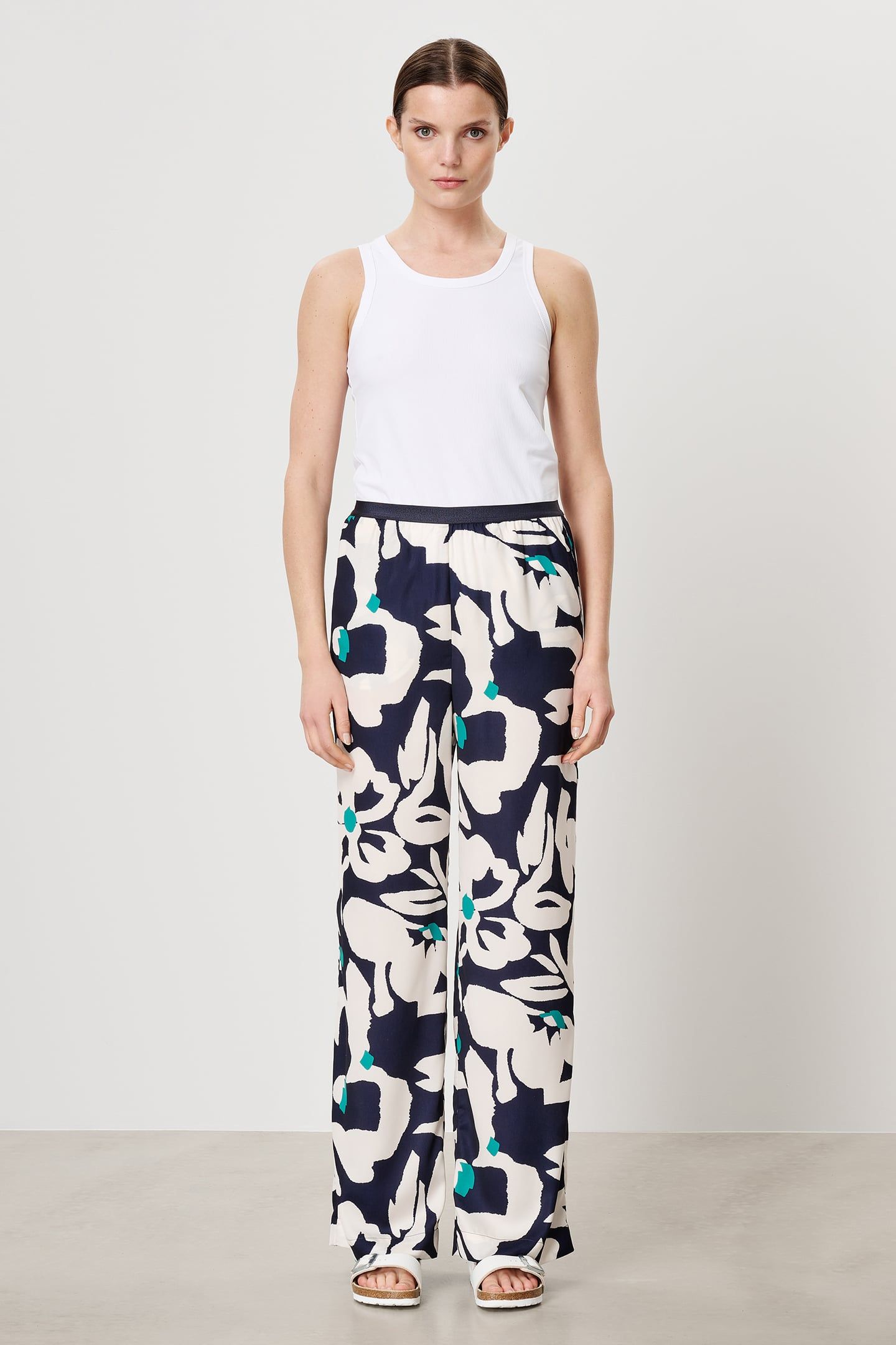 PRINTED EVAN PANTS INK BLUE 1