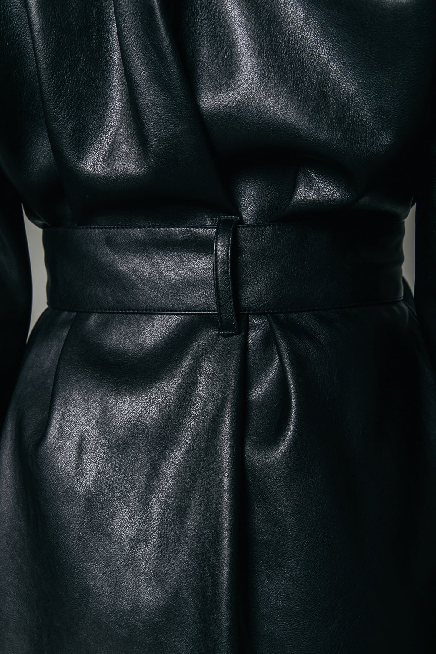 DARIN VEGAN LEATHER DRESS BLACK 6