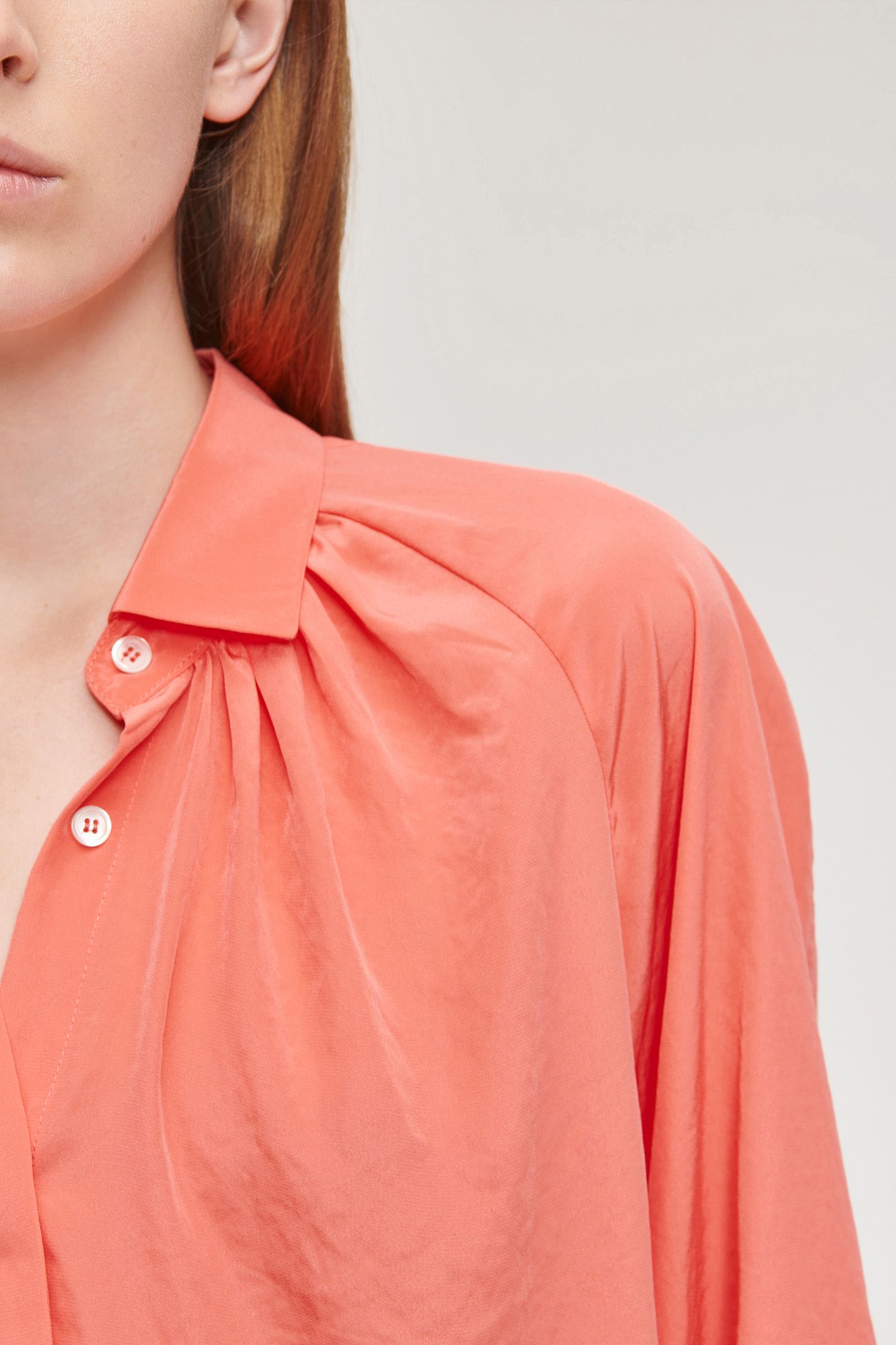 TECHNOSILK OVERSIZED BLOUSE RADIANT CORAL 4